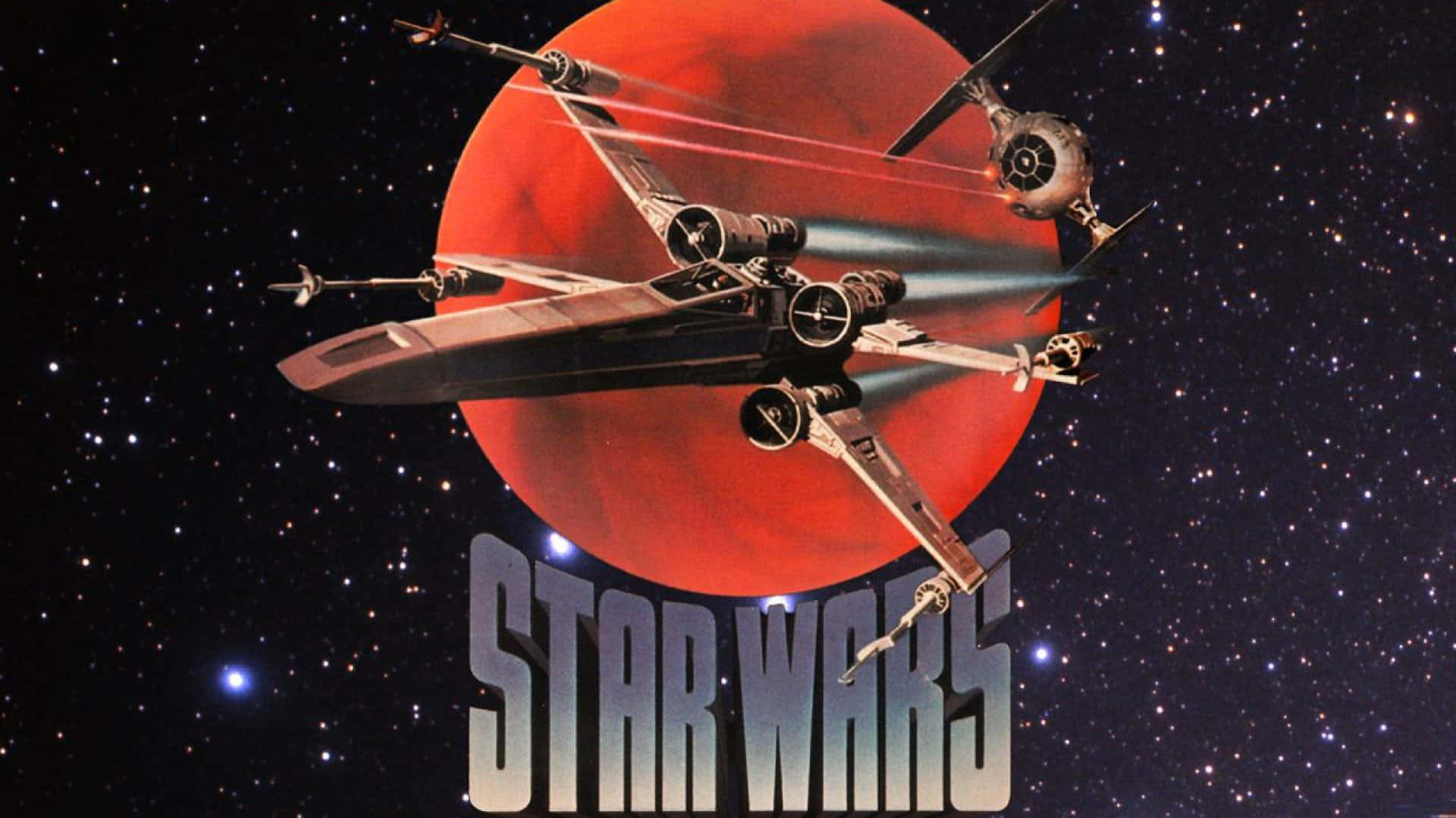Soar Into Battle With An X-wing In Star Wars Background