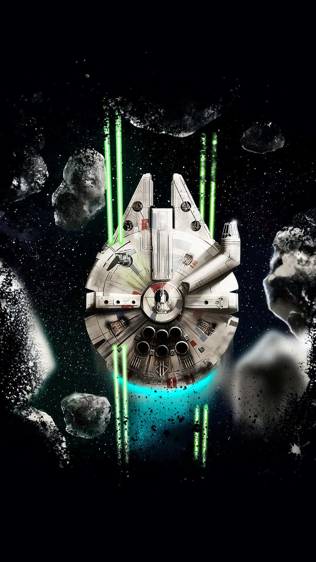 Soar Through Space Aboard The Legendary Millenium Falcon Background