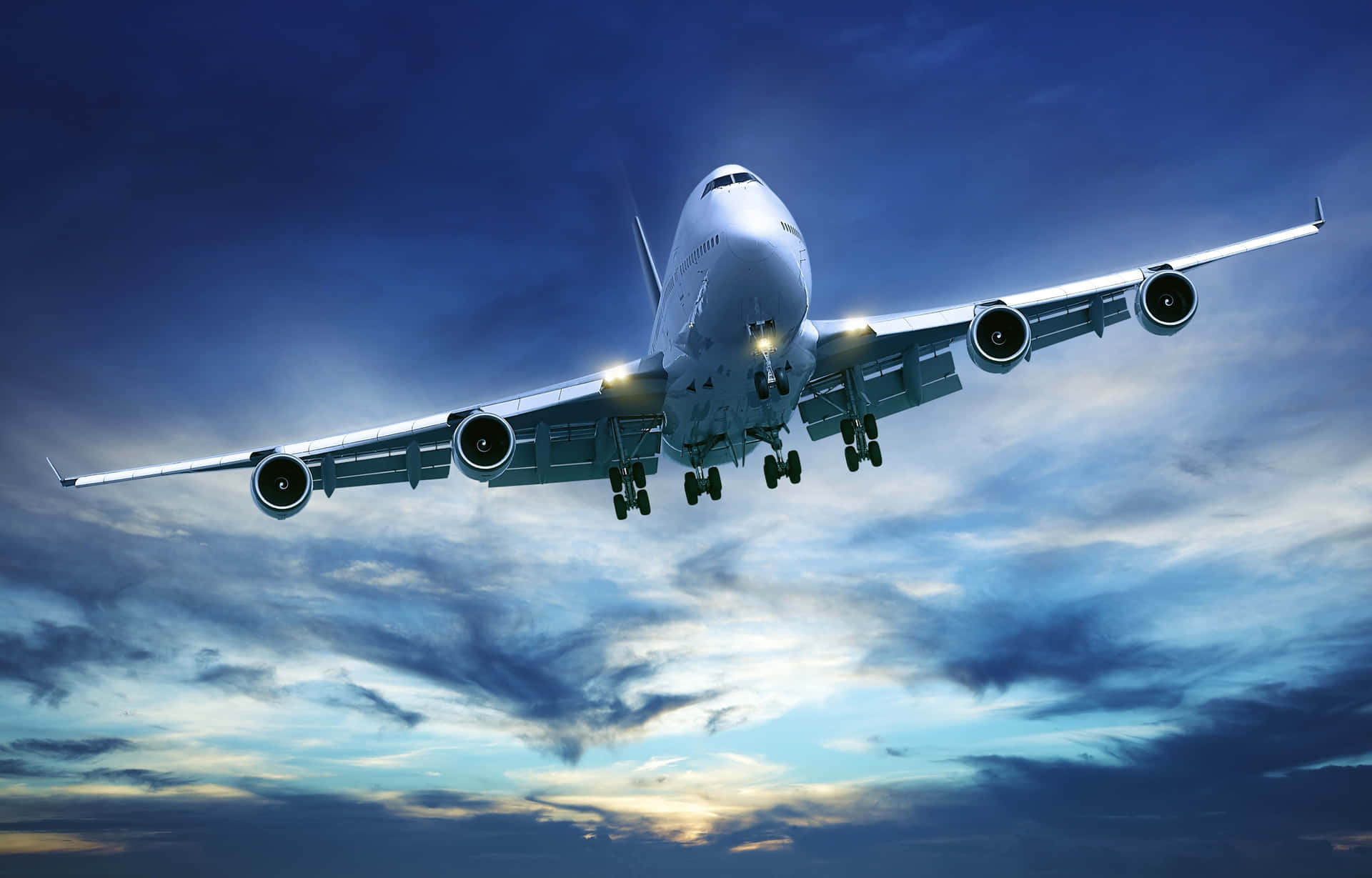 Soar To New Heights On The Iconic Boeing 747 Airplane Background