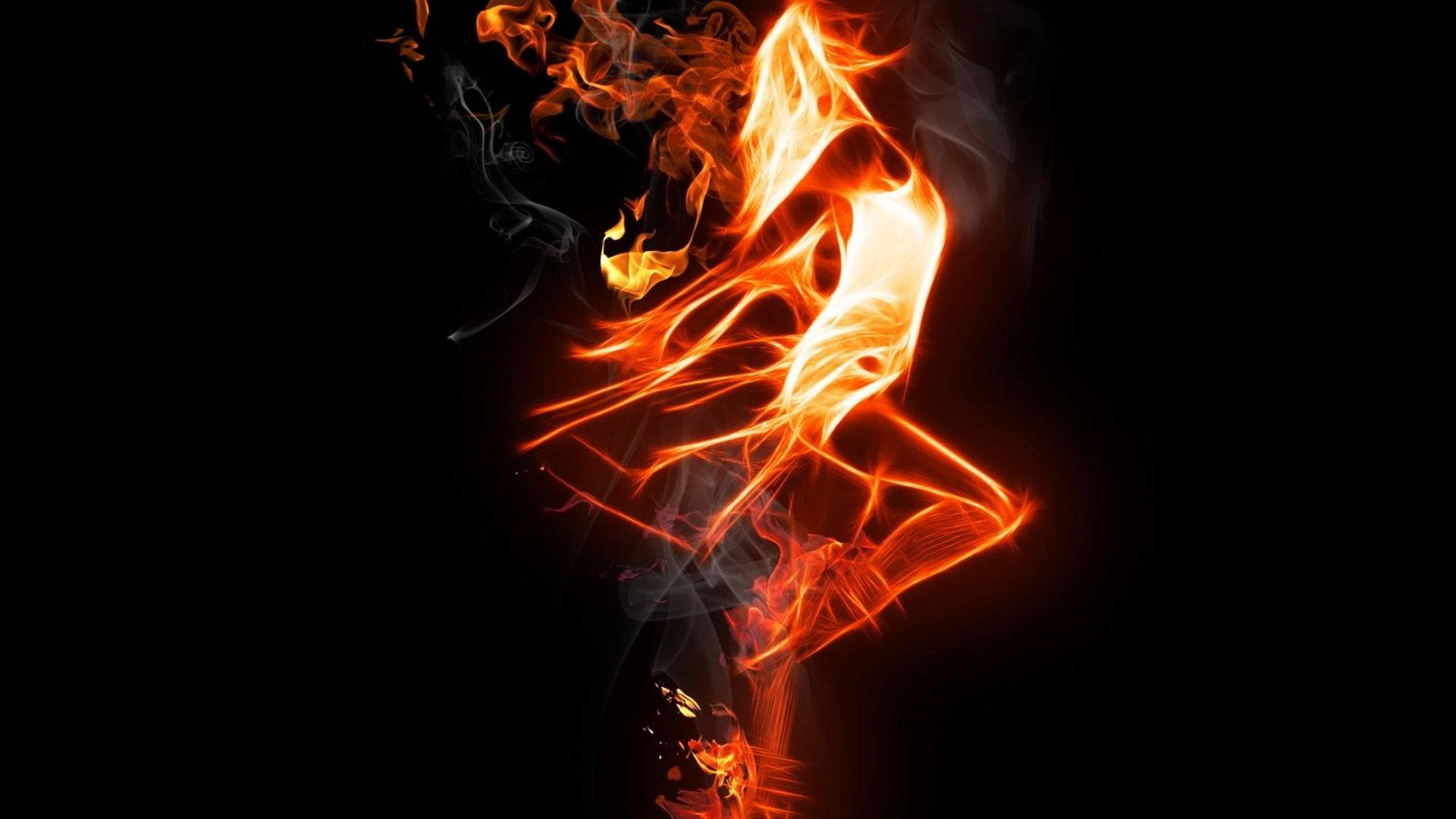 Soaring Fire Girl Background