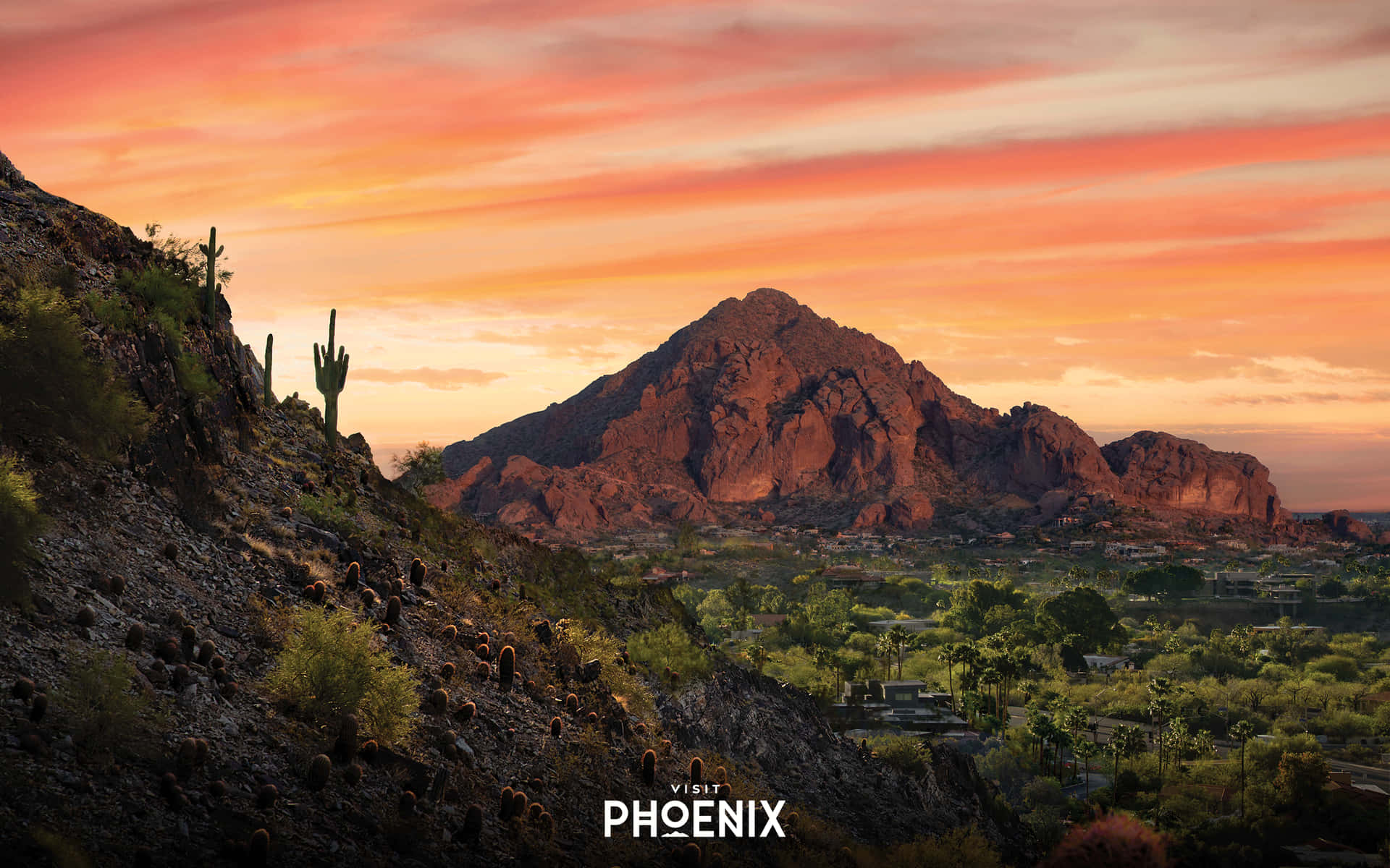 Soaring High Above Phoenix Arizona Background