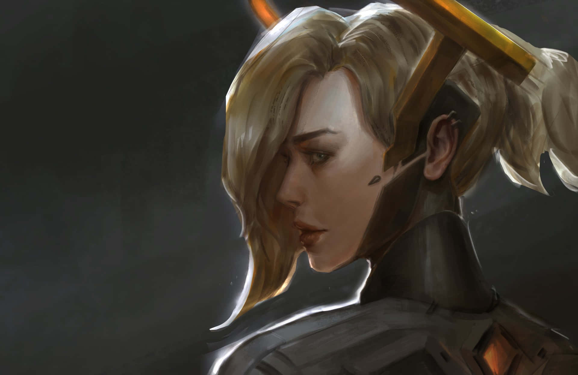 Soaring High With Overwatch's Mercy Background