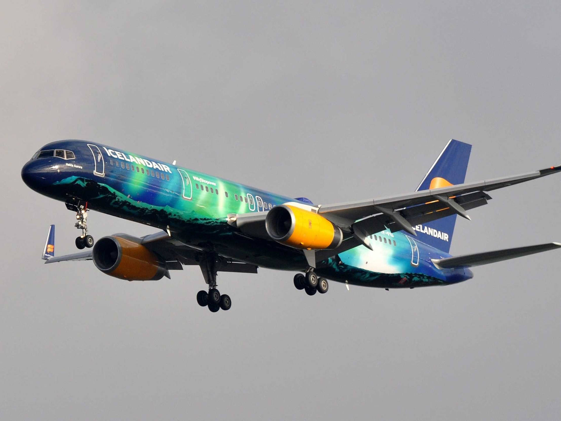 Soaring Icelandair Aviation Blue Plane