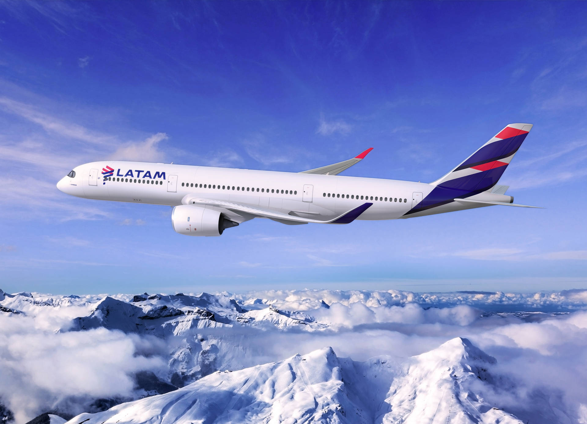 Soaring Latam Airlines Plane Background