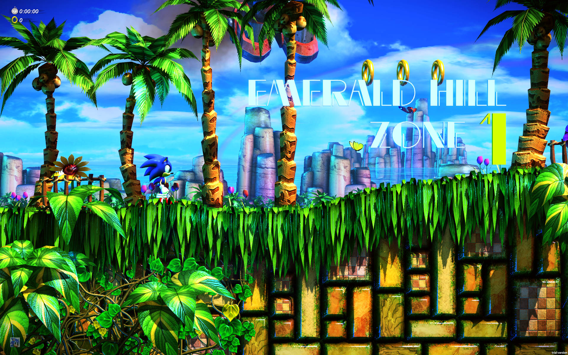 Soaring The Skies Of Green Hill Zone Background