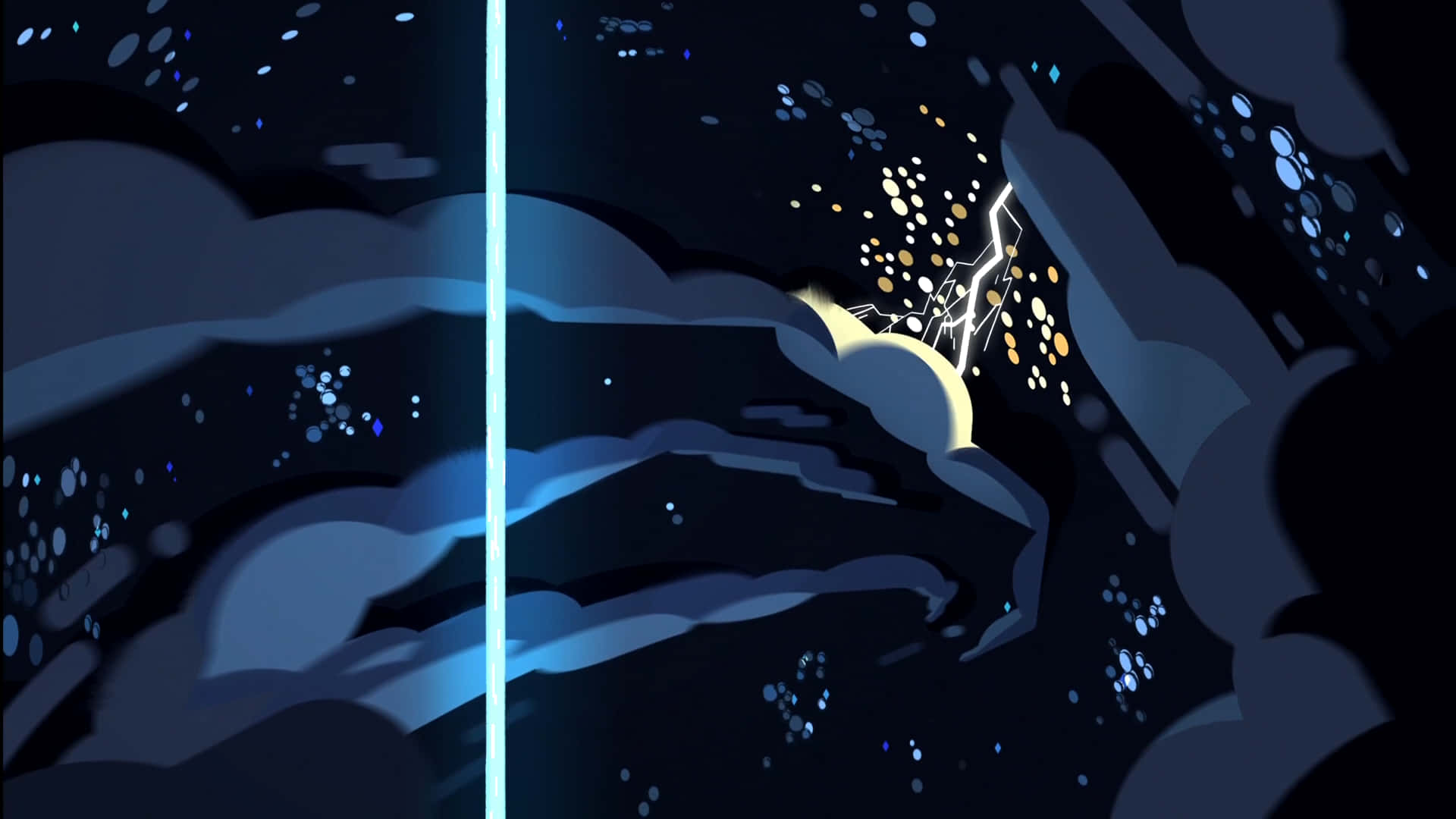 Soaring Through Cartoon Space Background