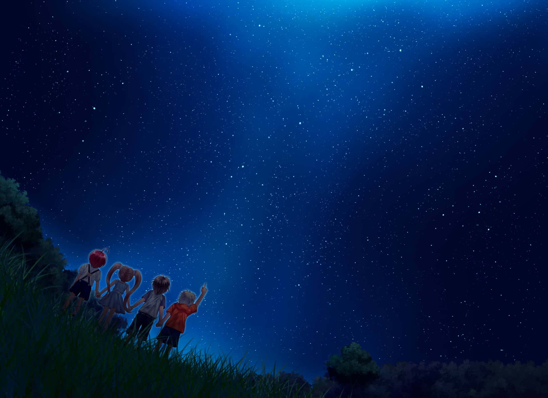 Soaring Through The Skies Of A Wondrous Anime Land Background