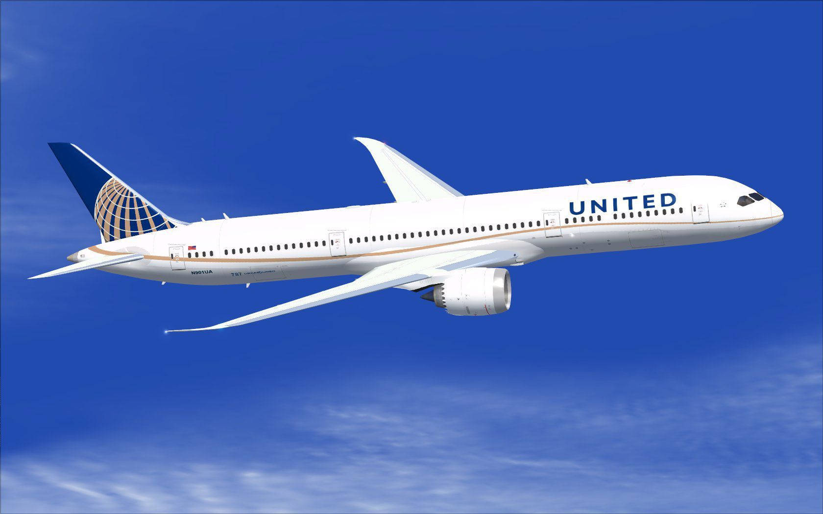 Soaring United Airlines Plane