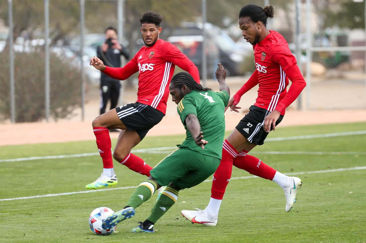 Soccer Actiononthe Field Background