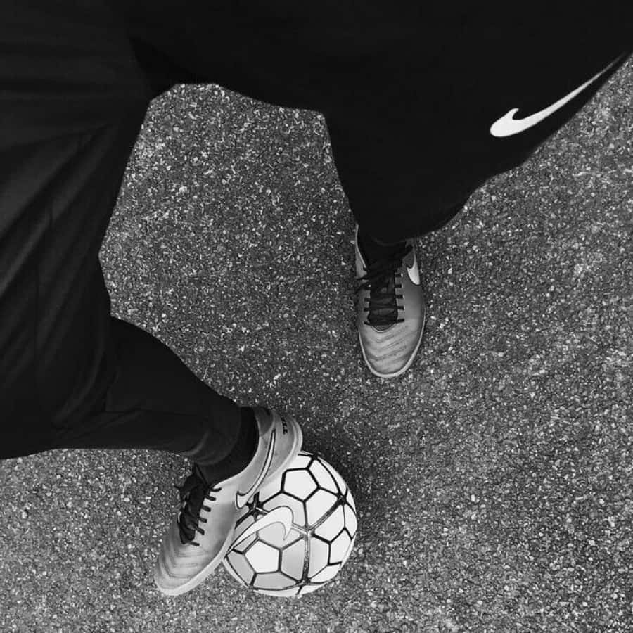 Soccer Aesthetic Black And White Background