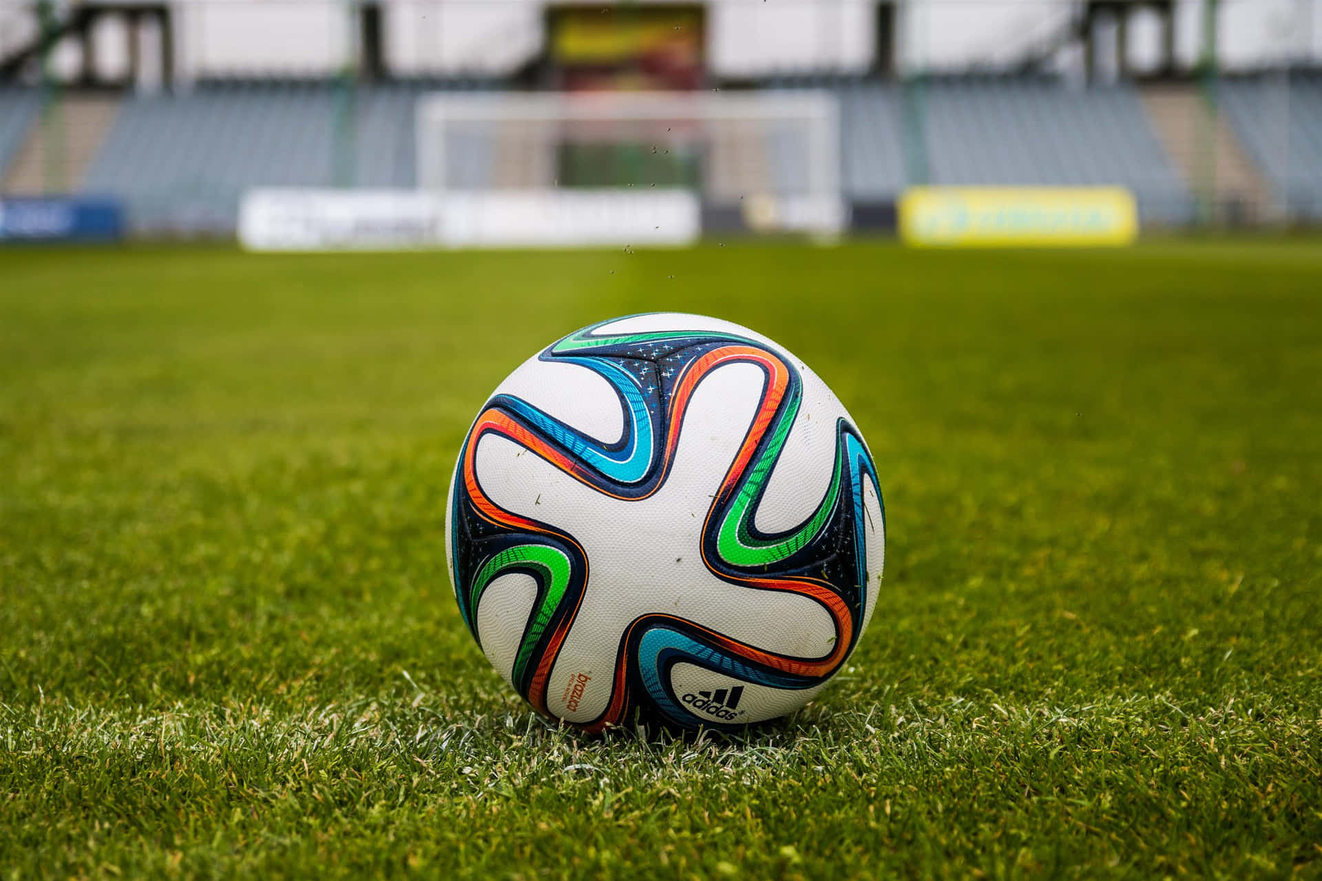 Soccer Ball On Football Field