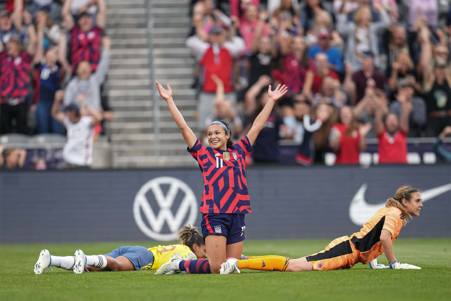 Soccer Celebrationand Disappointmenton Field