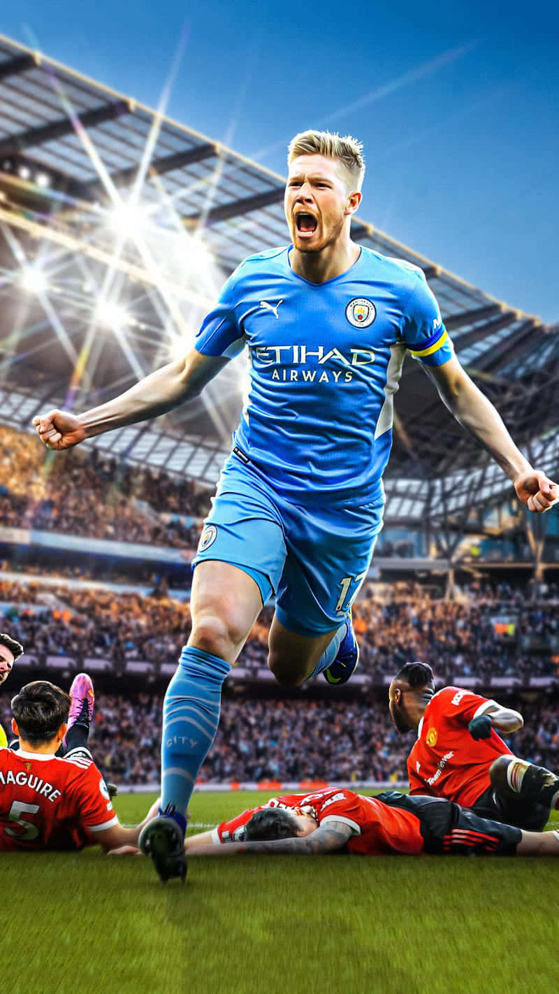Soccer Celebrationat Stadium Background