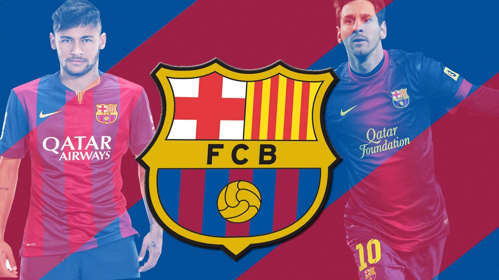 Soccer Legends Lionel Messi And Neymar Jr Team Up Background