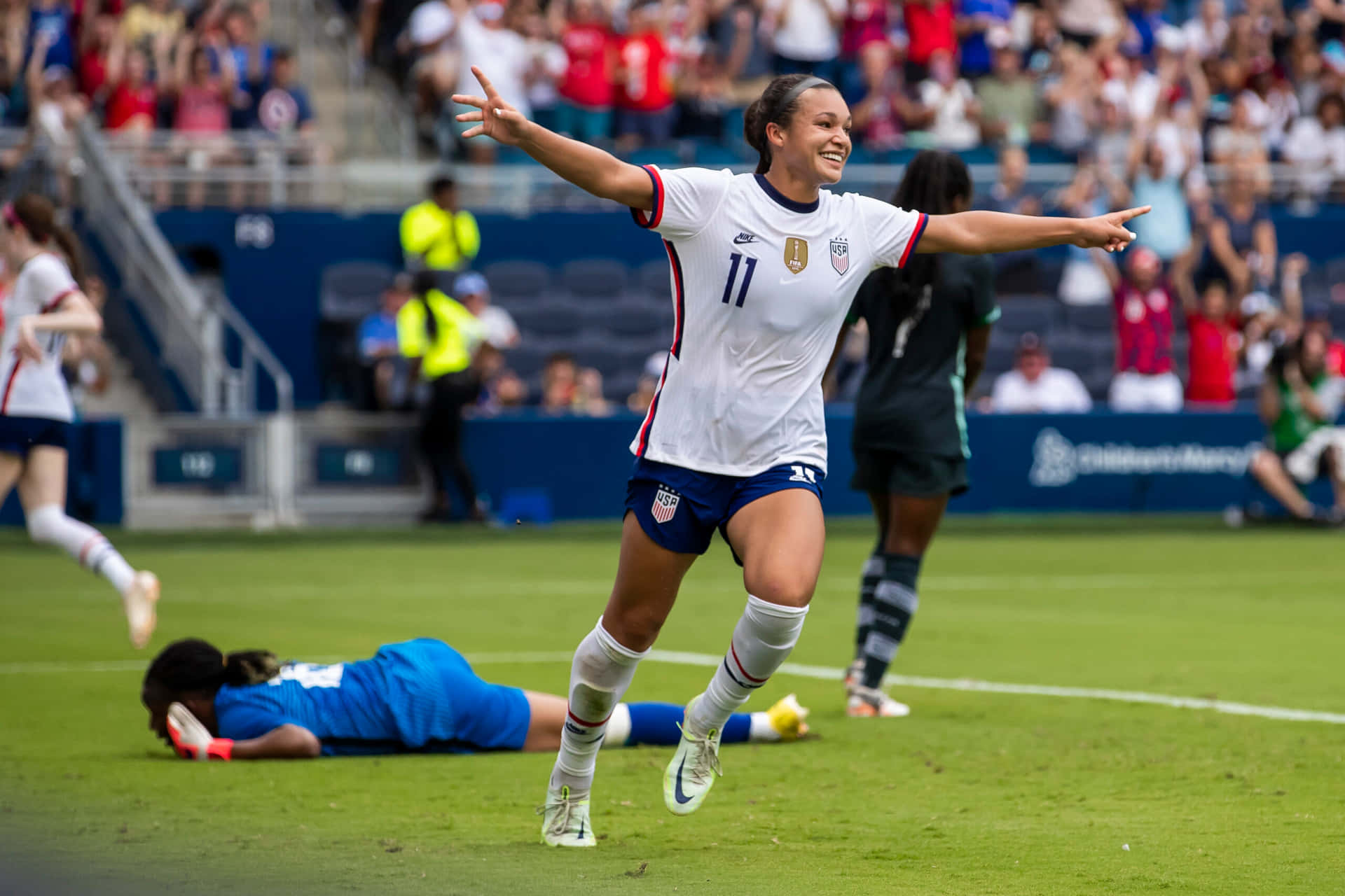 Soccer Player Celebration After Scoring