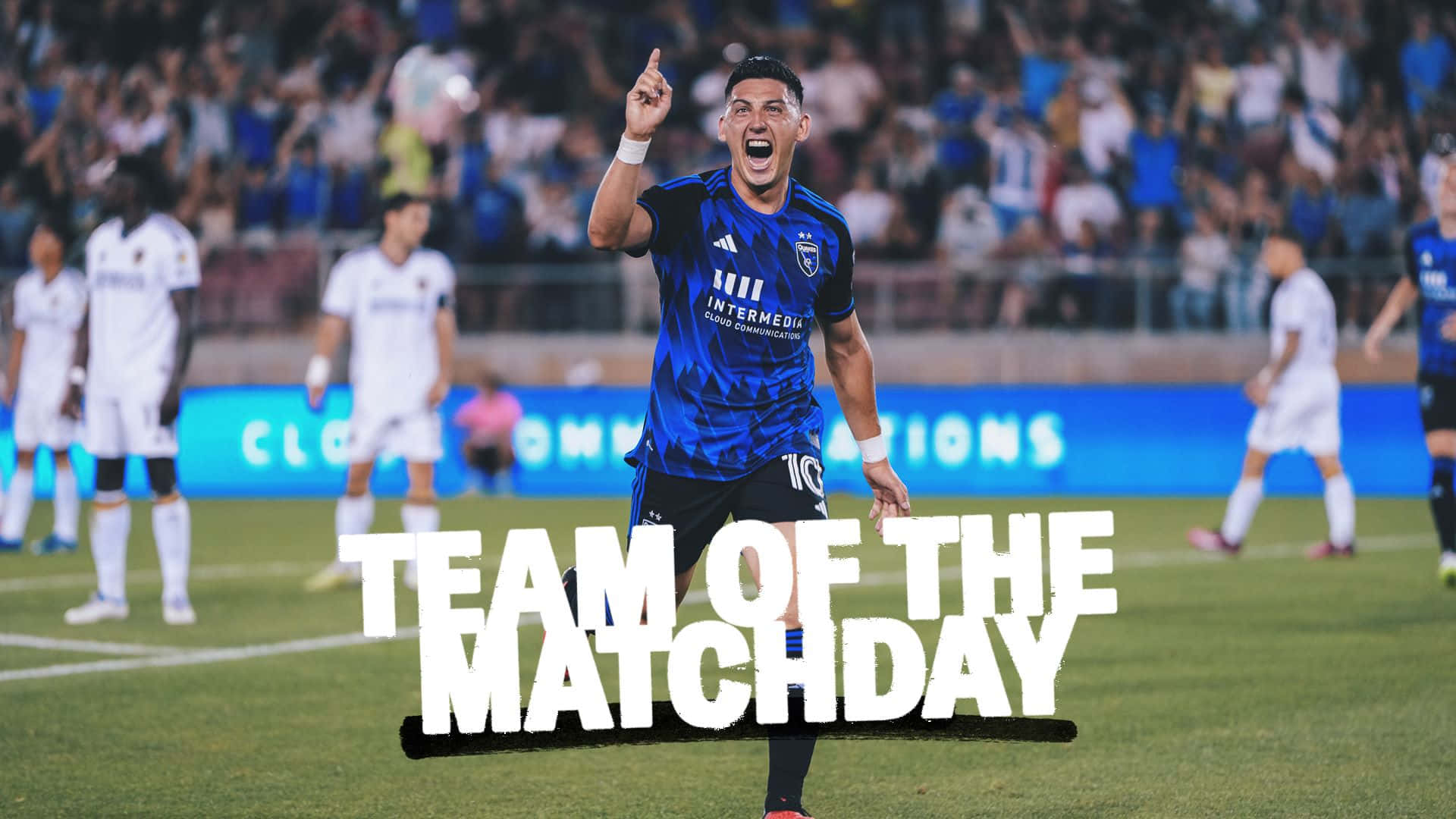 Soccer Player Celebration Matchday Background