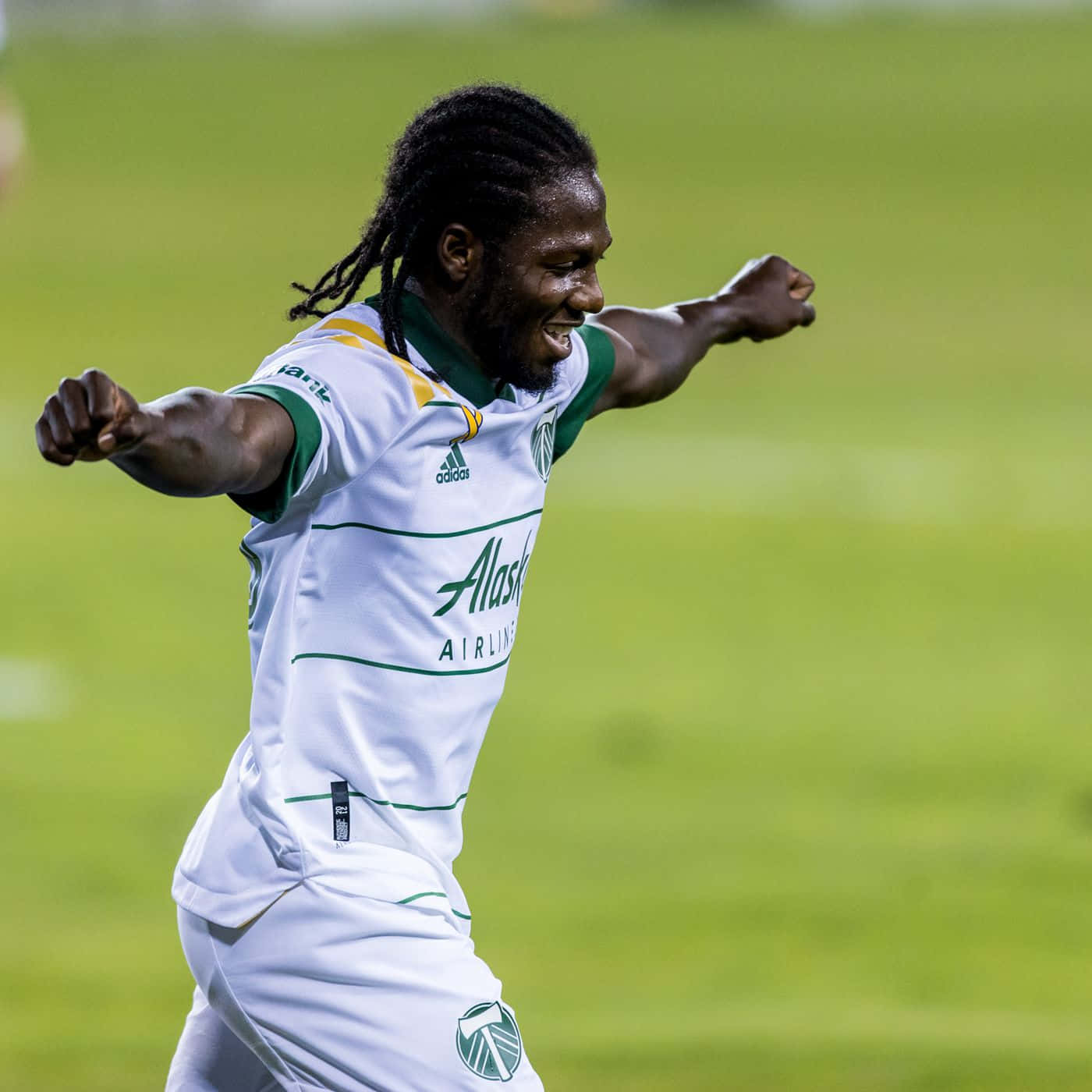 Soccer Player Celebration Moment Background