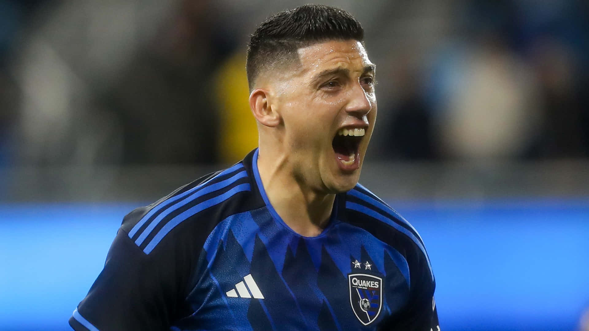 Soccer Player Celebration Moment Background