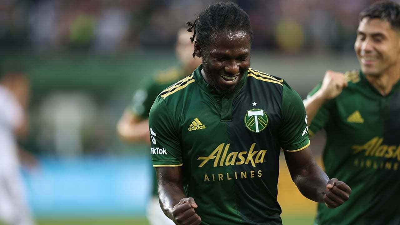 Soccer_ Player_ Celebration_ Moment_ Portland_ Timbers Background