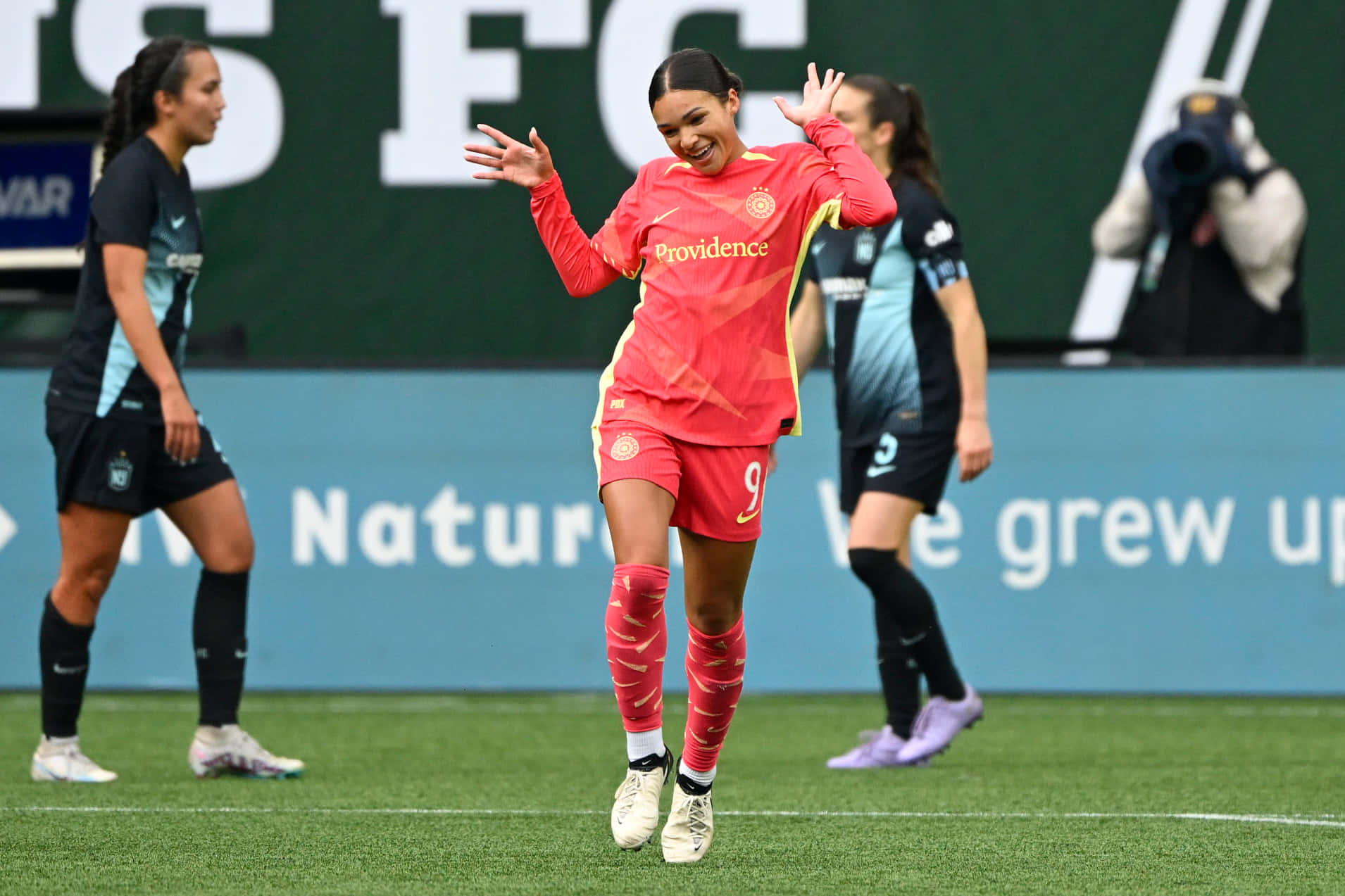 Soccer Player Celebration On Field.jpg Background