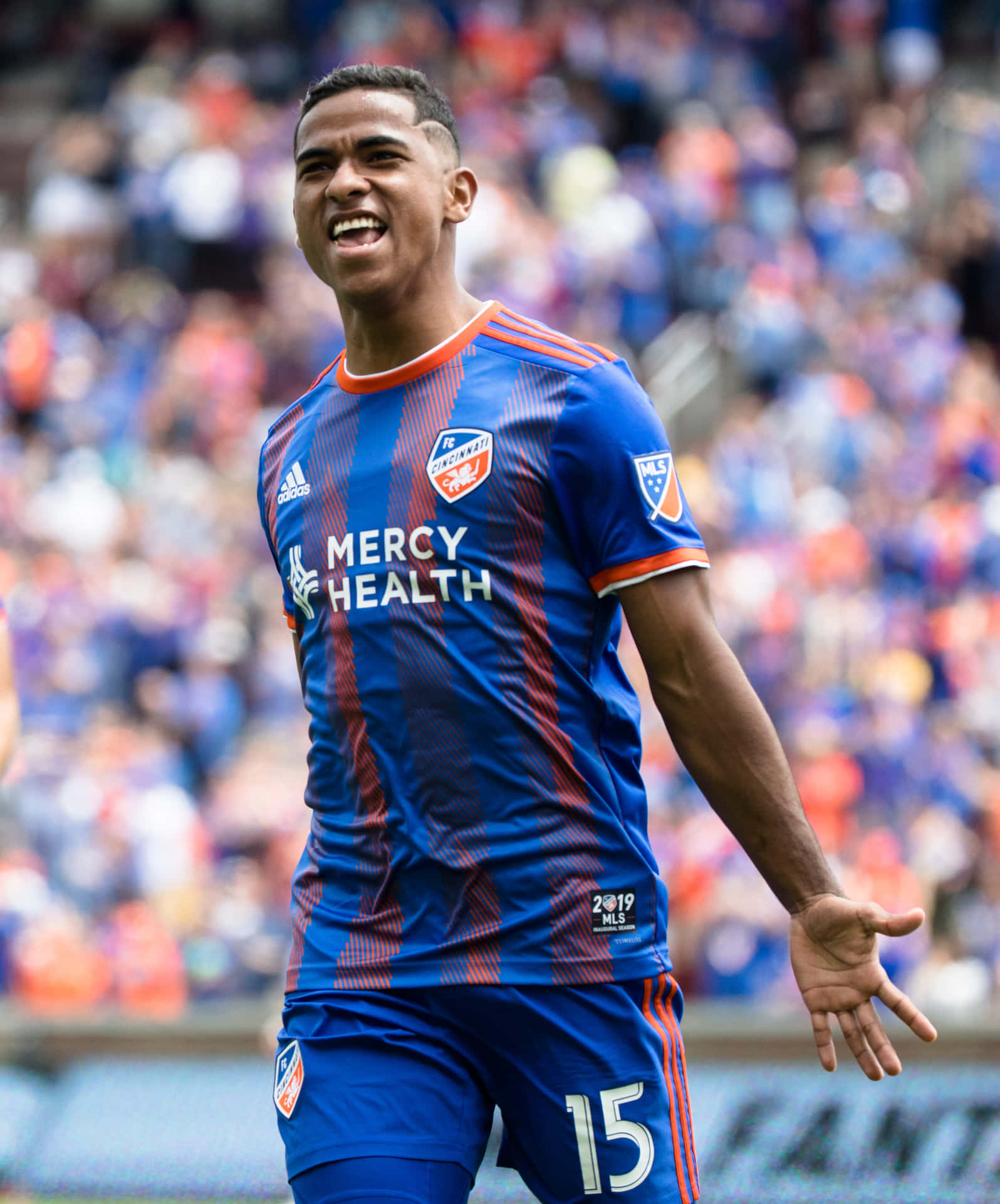 Soccer Player Celebration Stadium Background Background