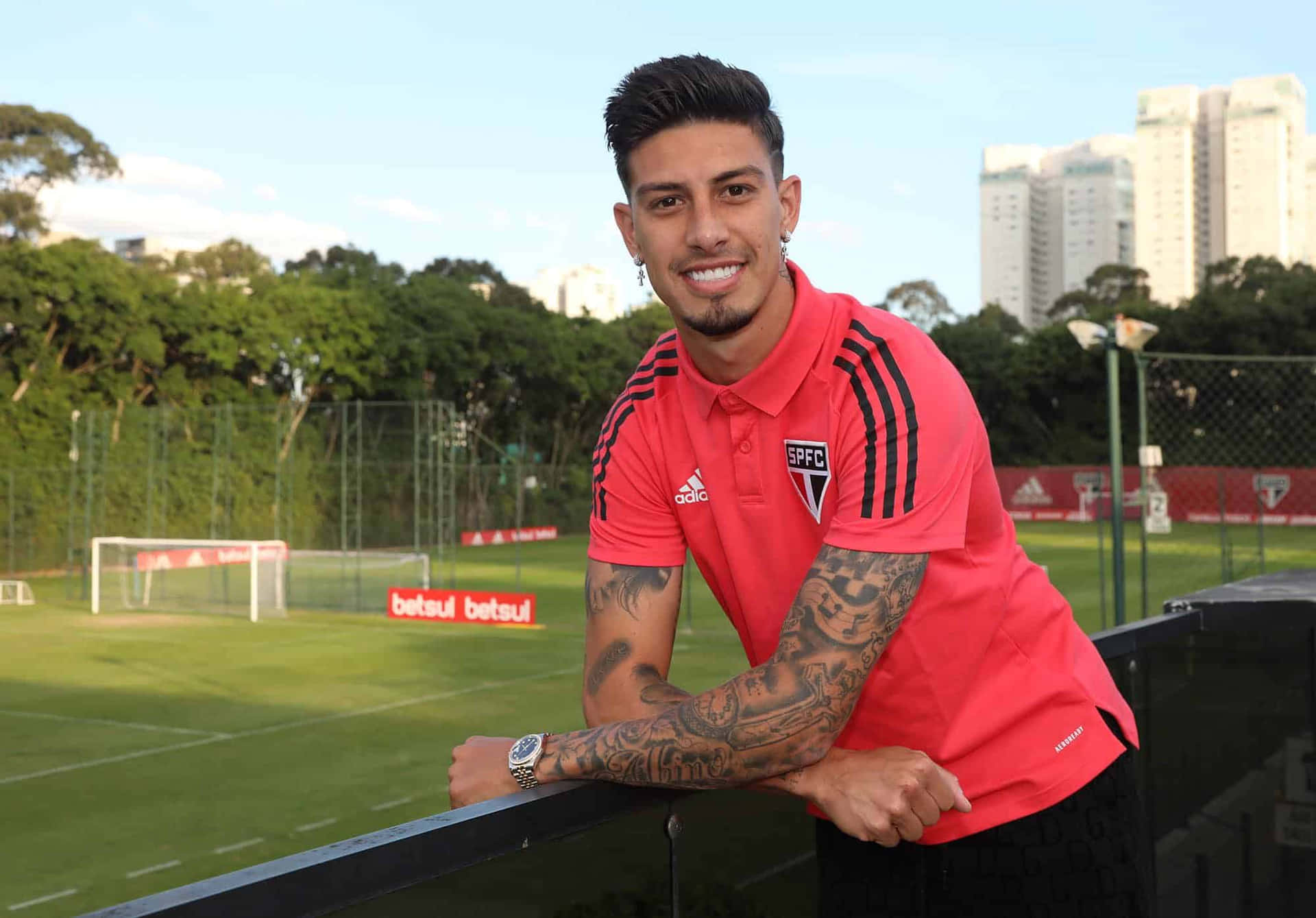 Soccer Player Emiliano Rigoni Sao Paulo F C Background