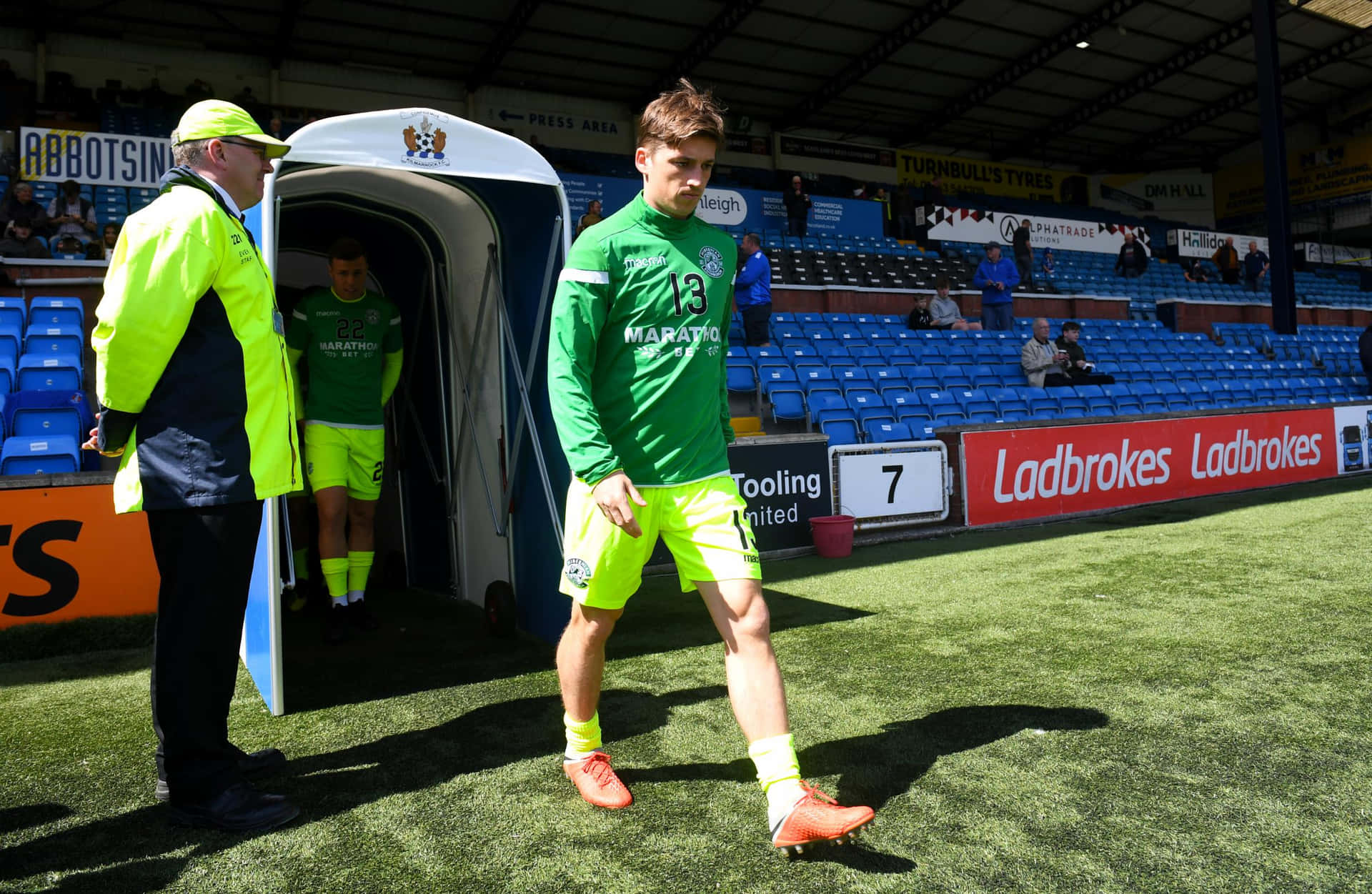 Soccer Player Exiting Tunnel