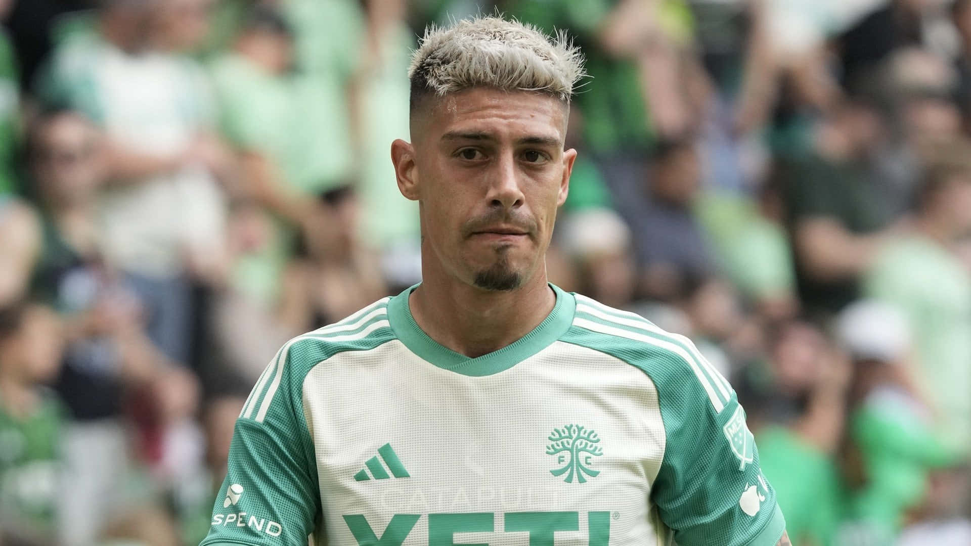 Soccer Player Green Kit Background