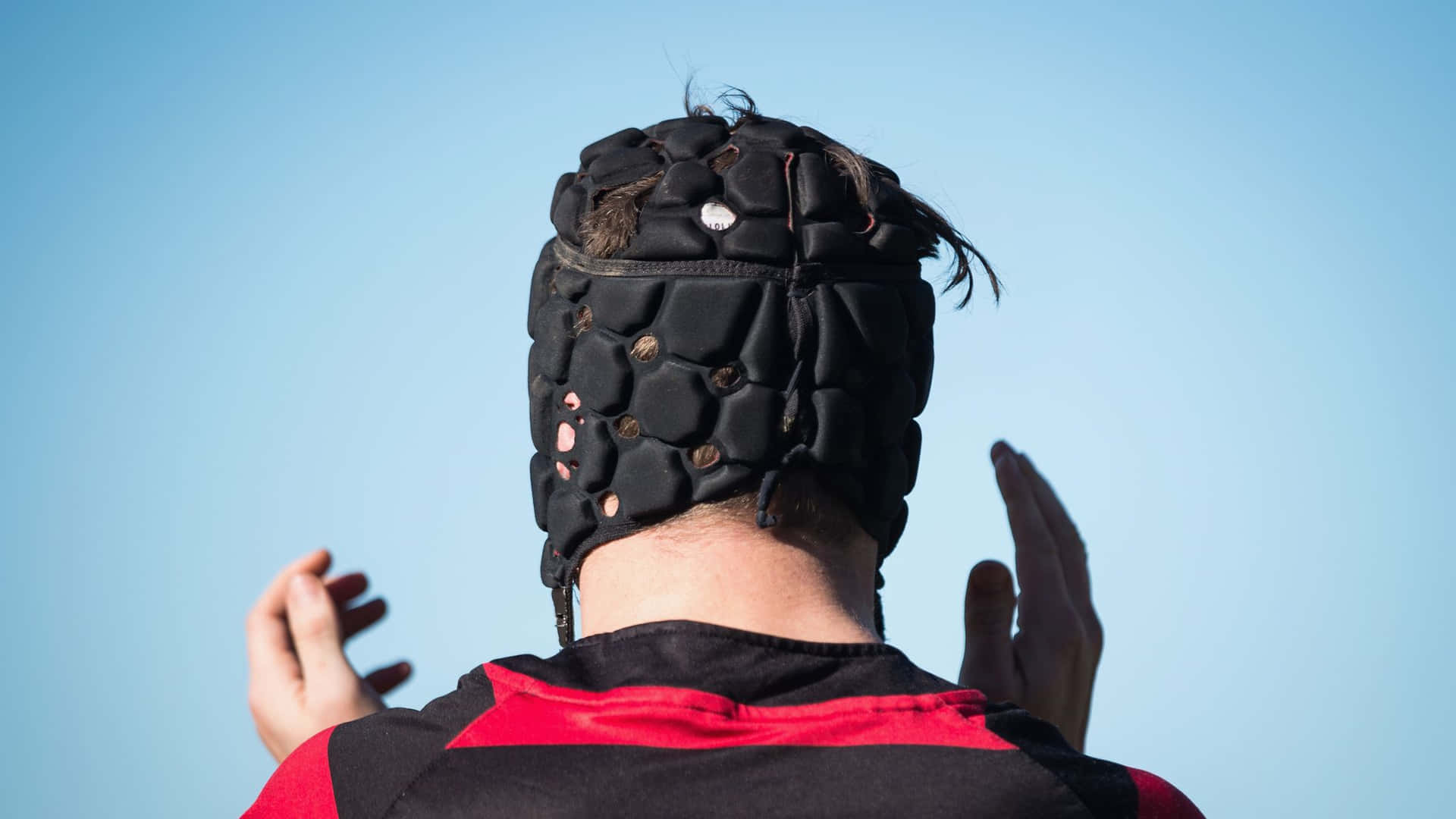 Soccer Player Head Protection Background