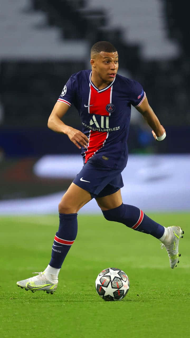 Soccer_ Player_in_ Action_on_ Field Background