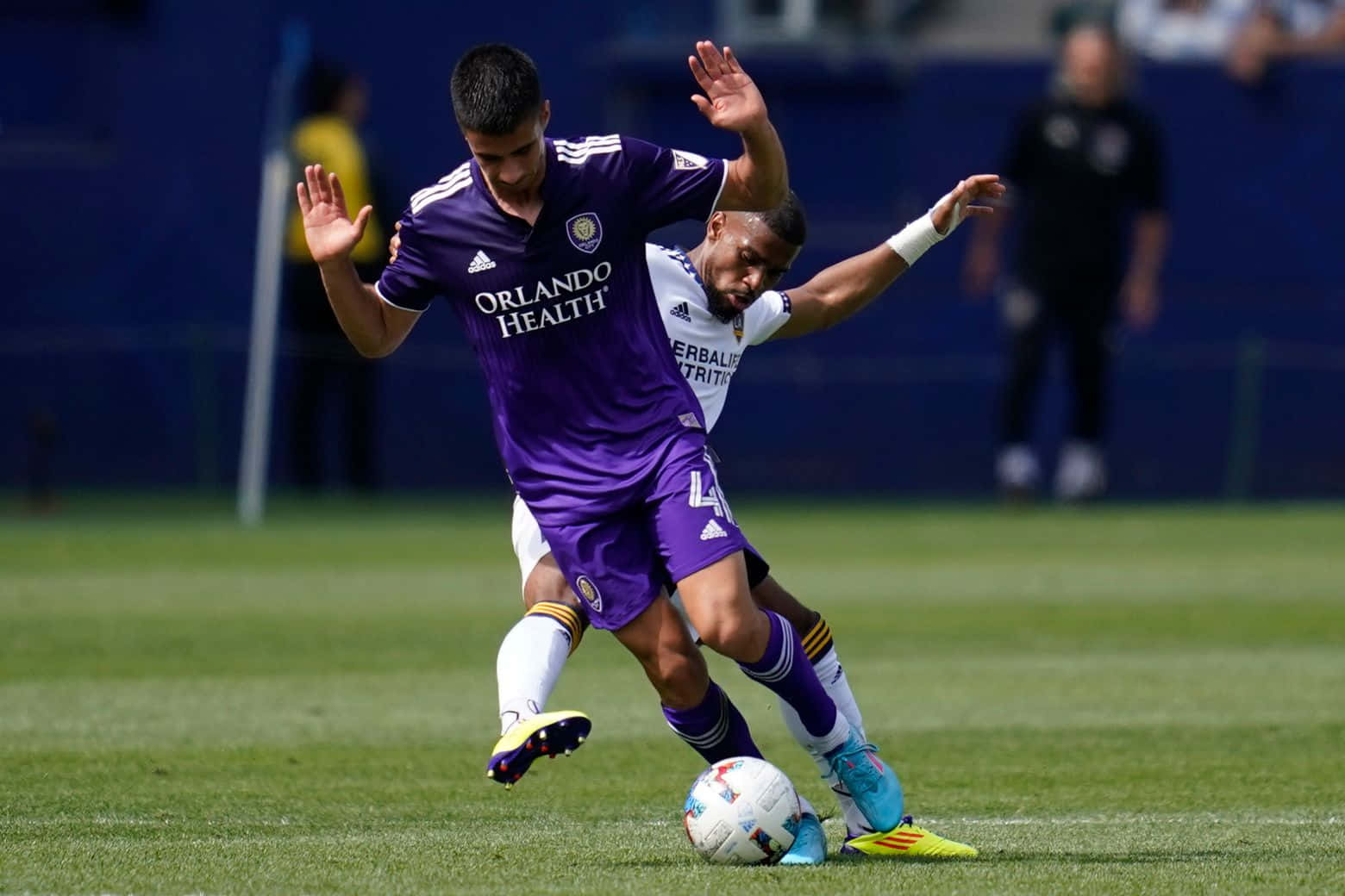 Soccer Player João Moutinho With Samuel Grandsir 2022 Mls Match Background