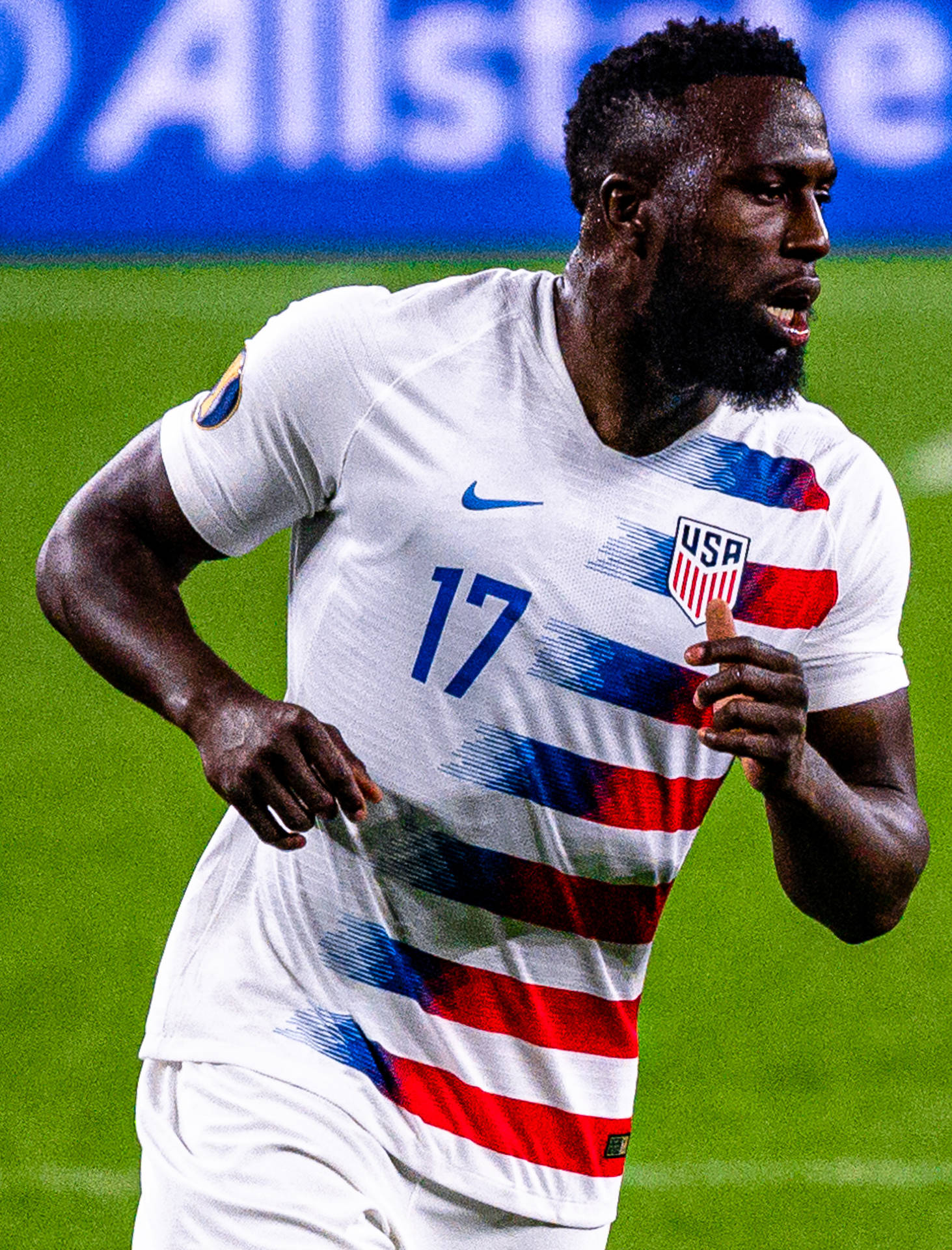 Soccer Player Jozy Altidore Running Stance Background