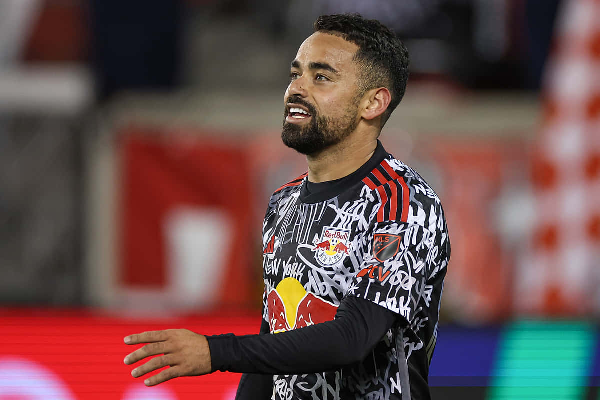 Soccer Player Luquinhas New York Red Bulls Background