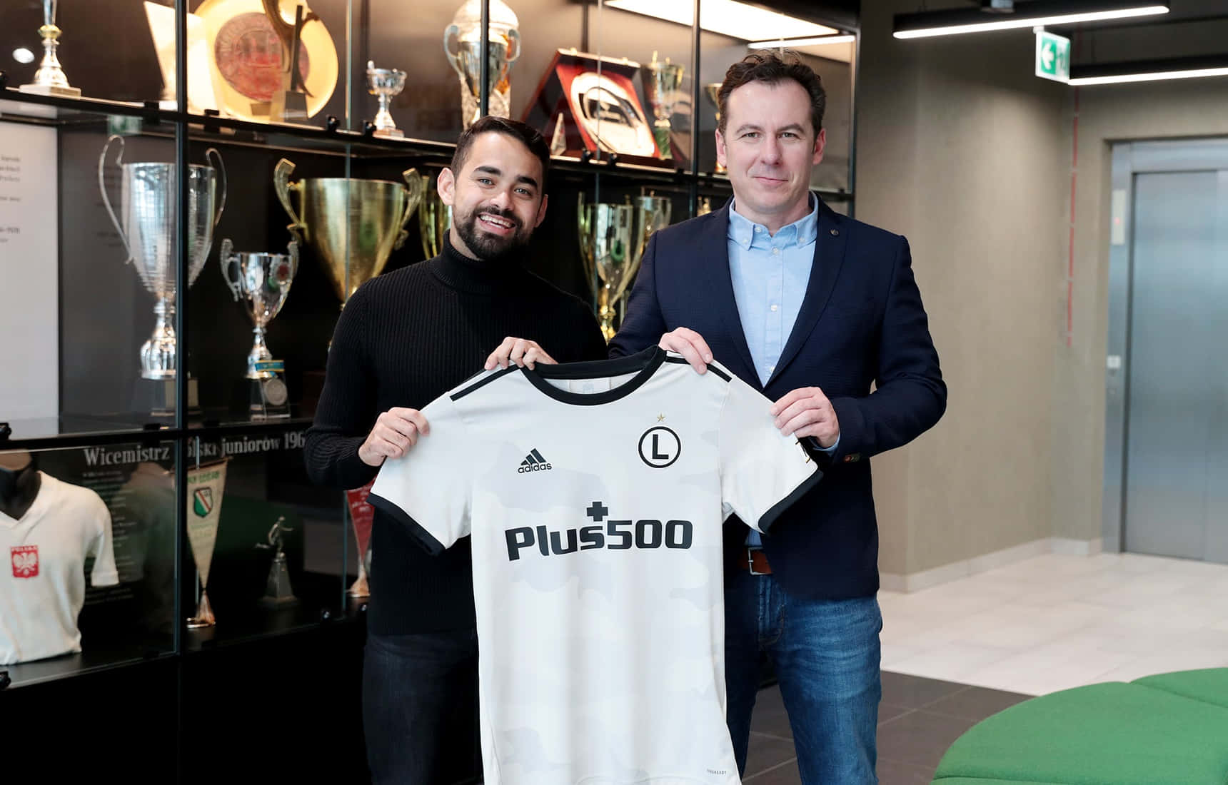 Soccer Player Signing Jersey Presentation Background