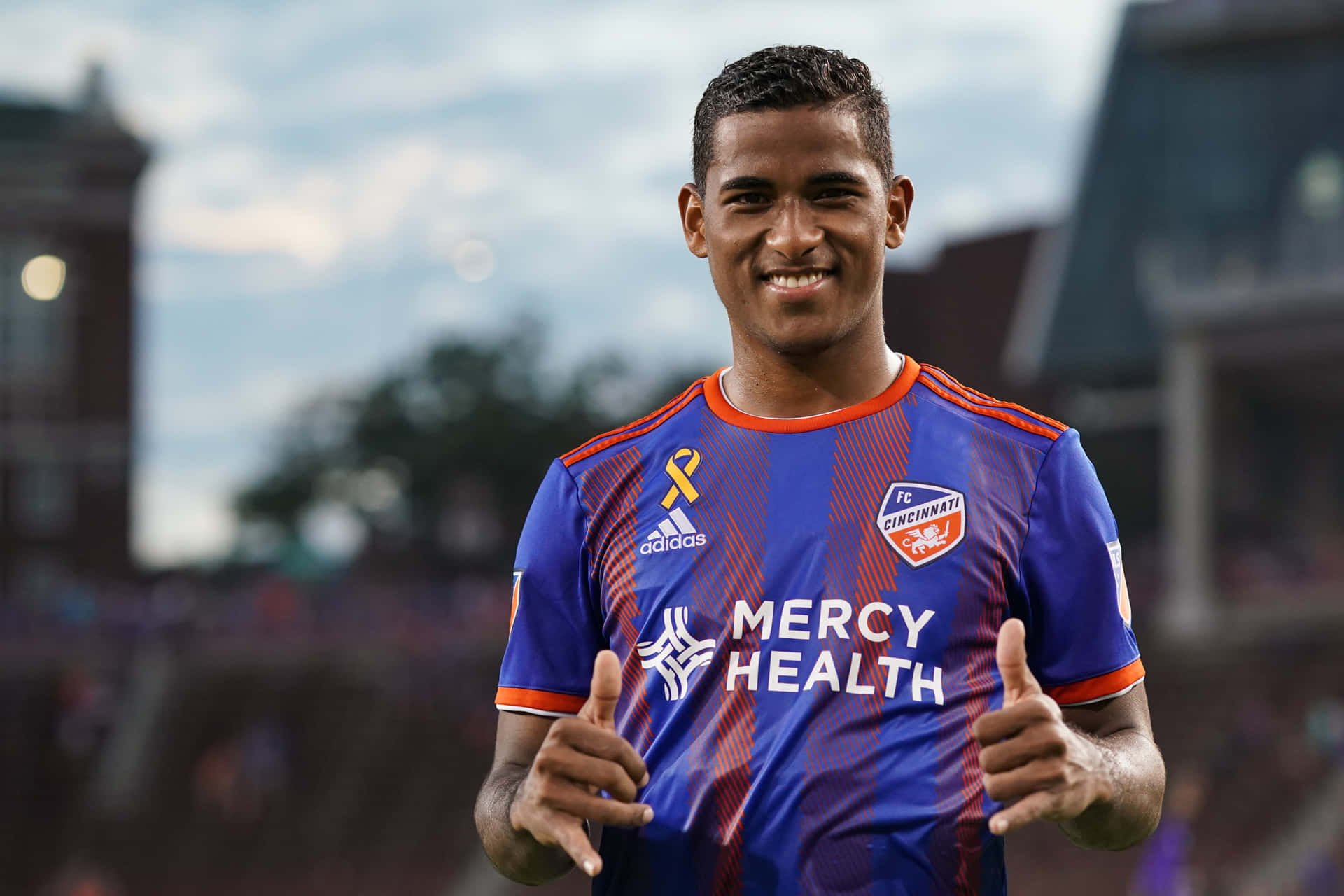 Soccer Player Thumbs Up