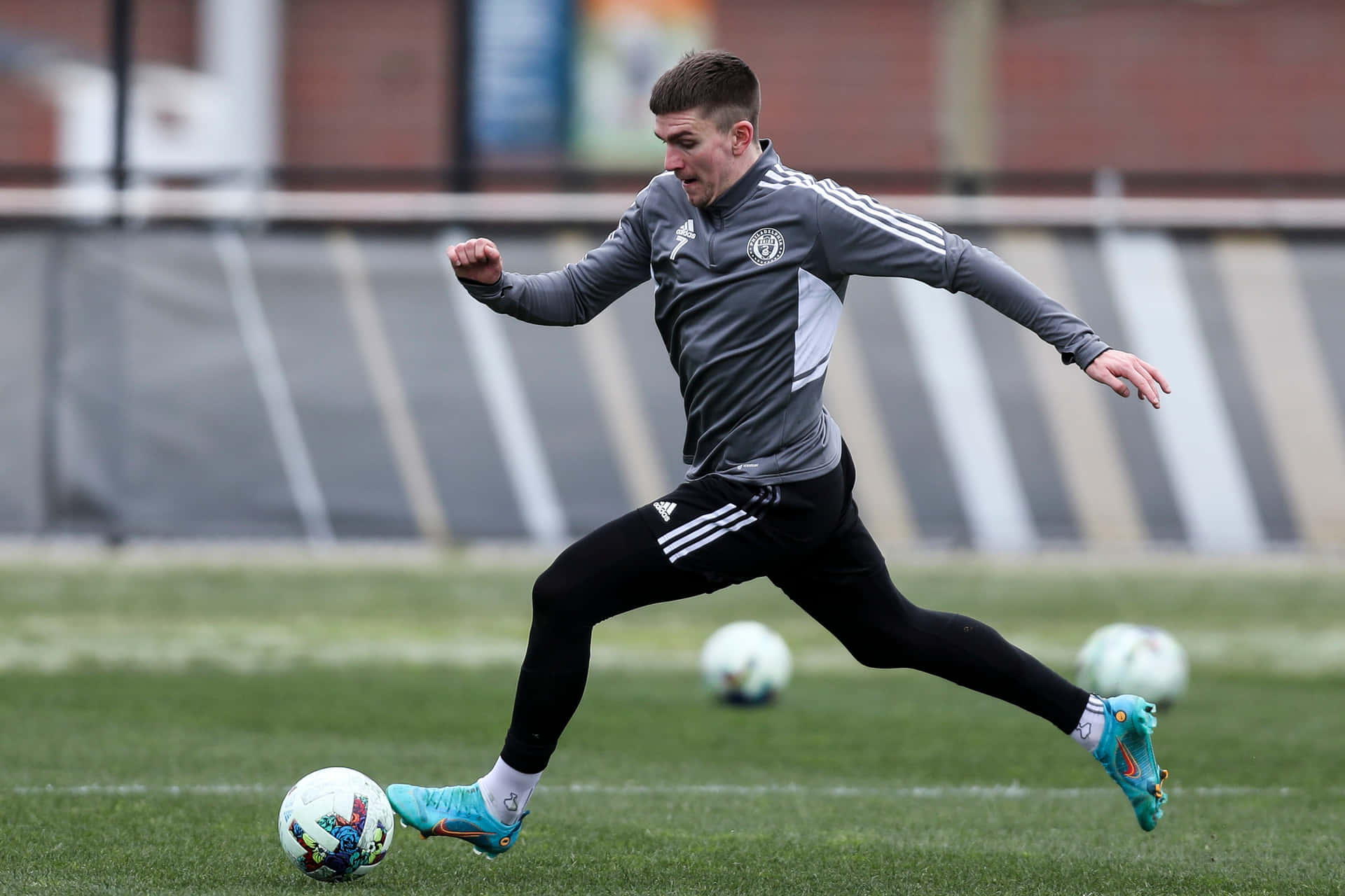 Soccer Player Training Session Background