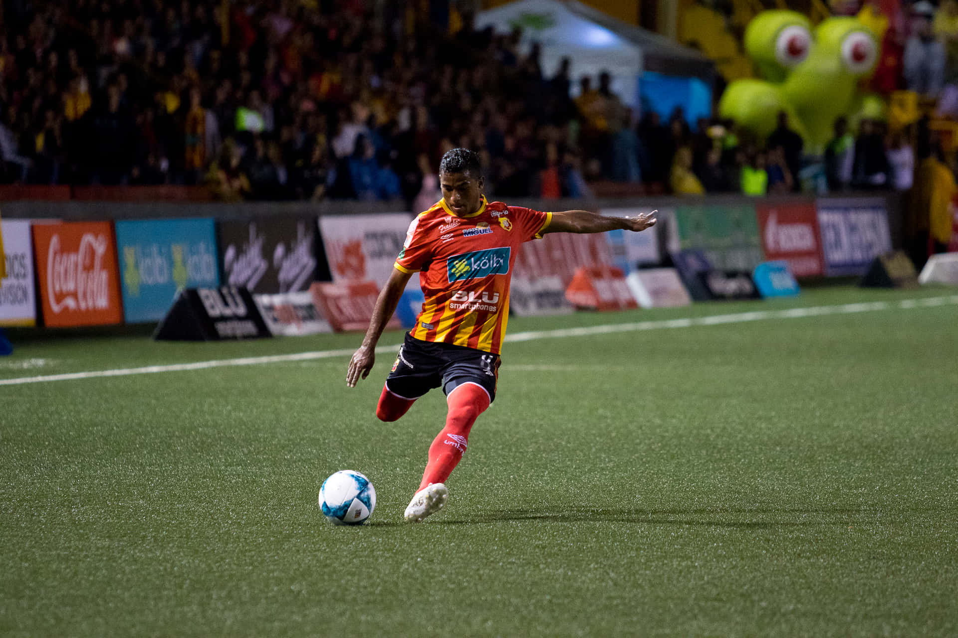 Soccer Playerin Action During Match