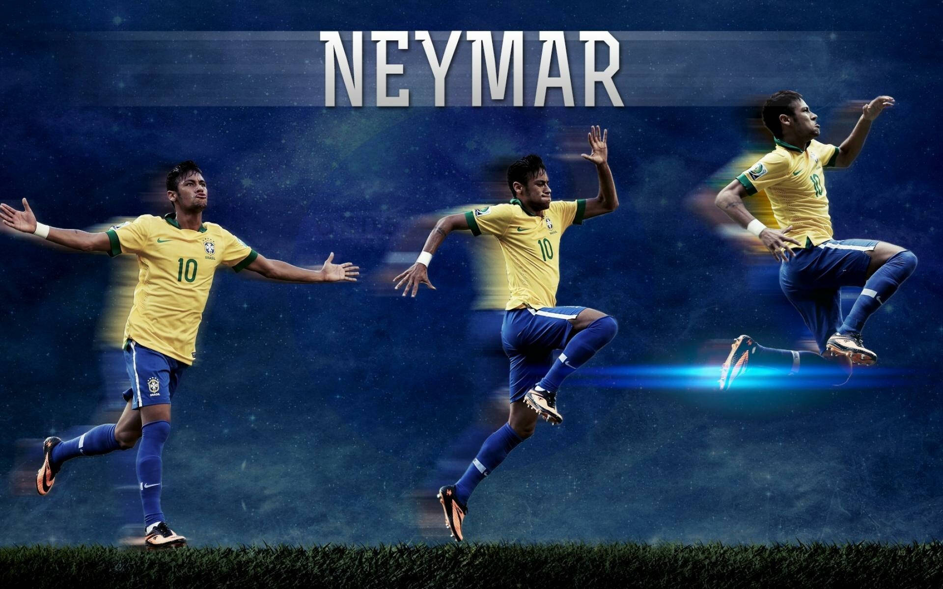 Soccer Players Jumping Action Background