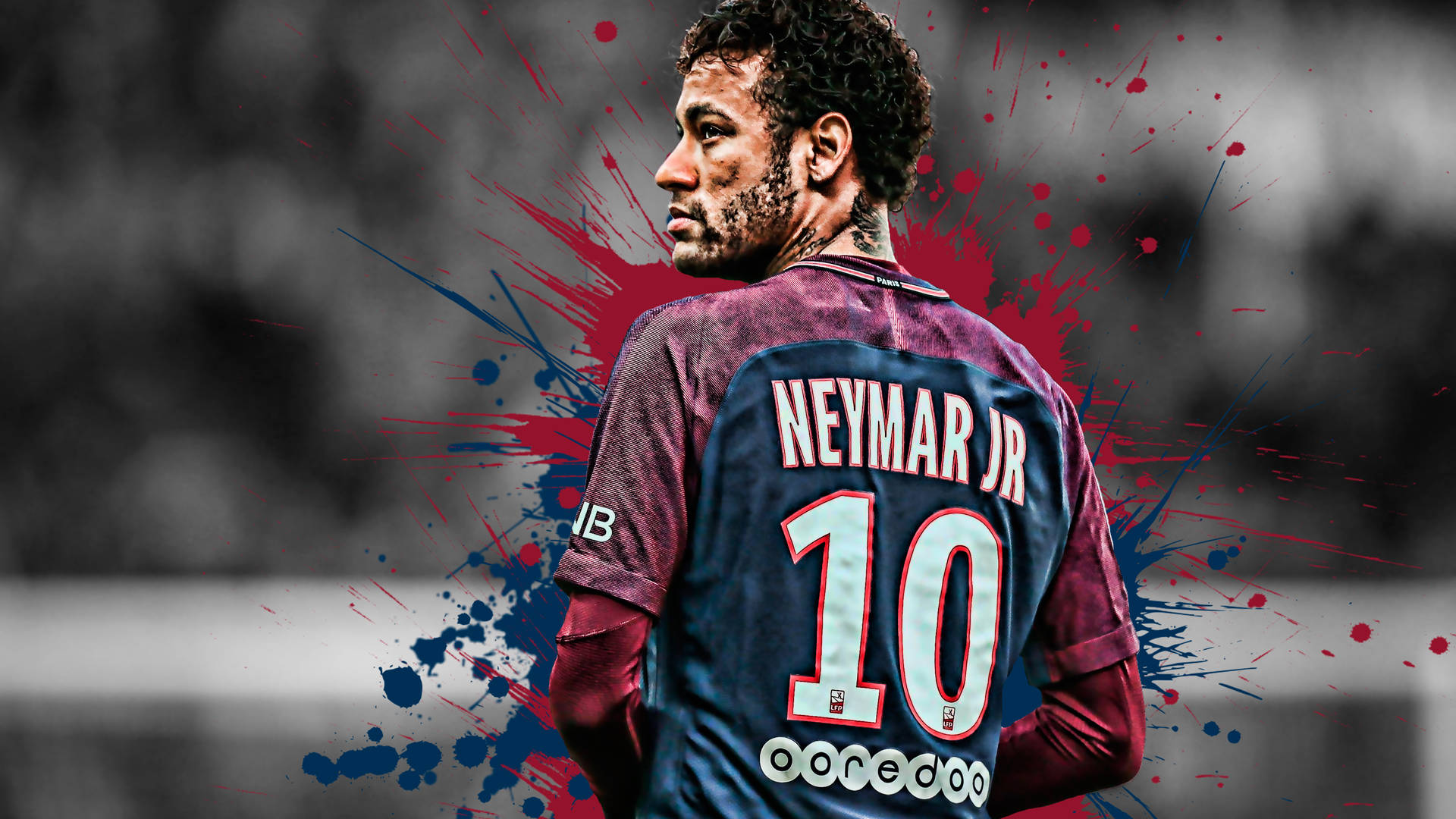 Soccer Players Neymar Back View Background