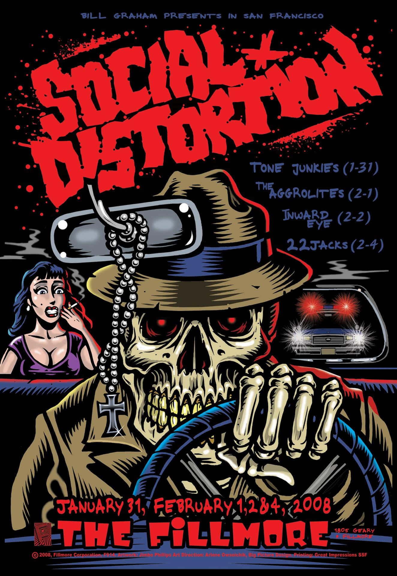 Social Distortion Concert Poster 2008 Background