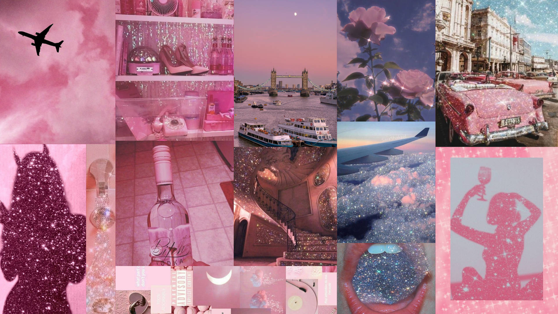 Social Girly Pink Aesthetic Background