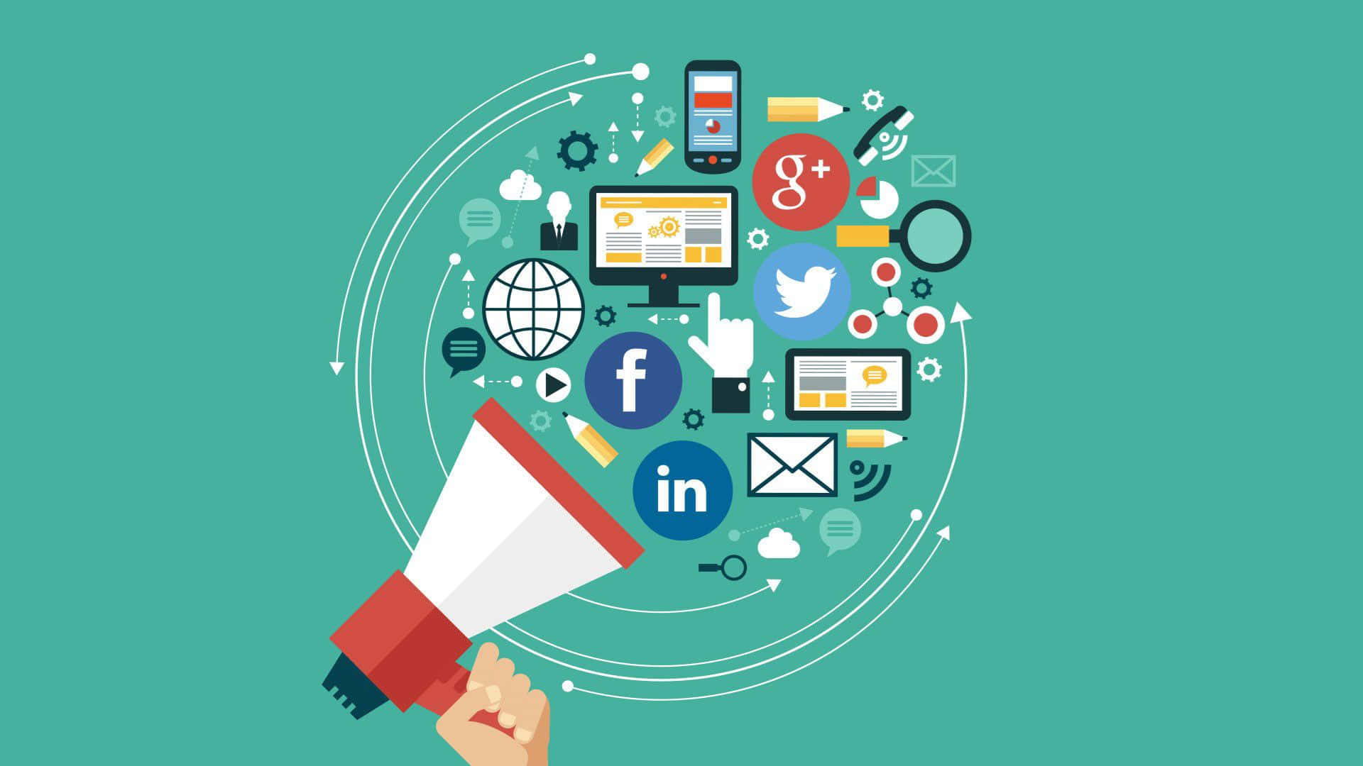 Social Media Apps Advertising Poster Background