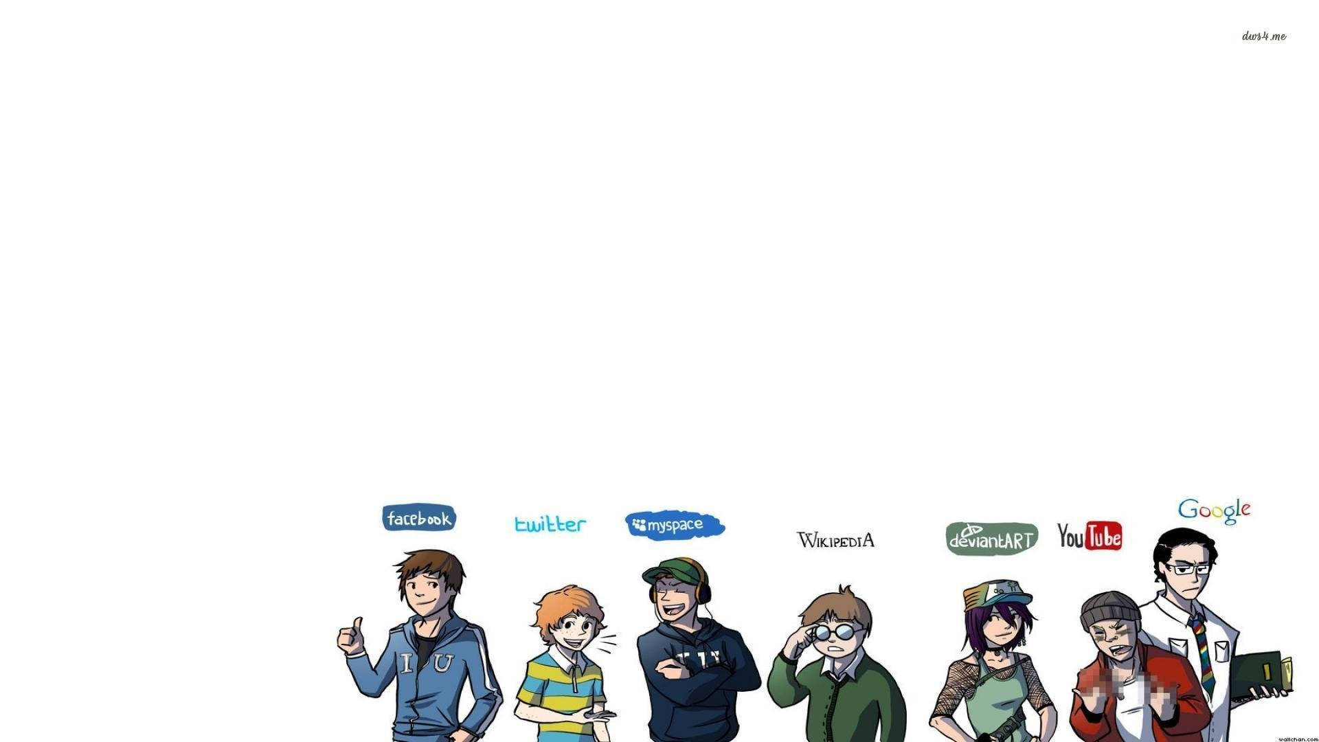 Social Media Personifications Background