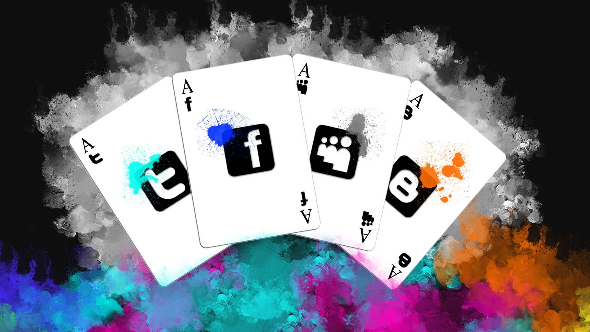 Social Media Playing Cards Background