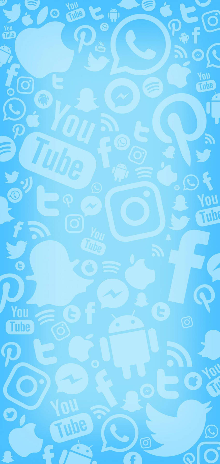 Social Media White Icons Background