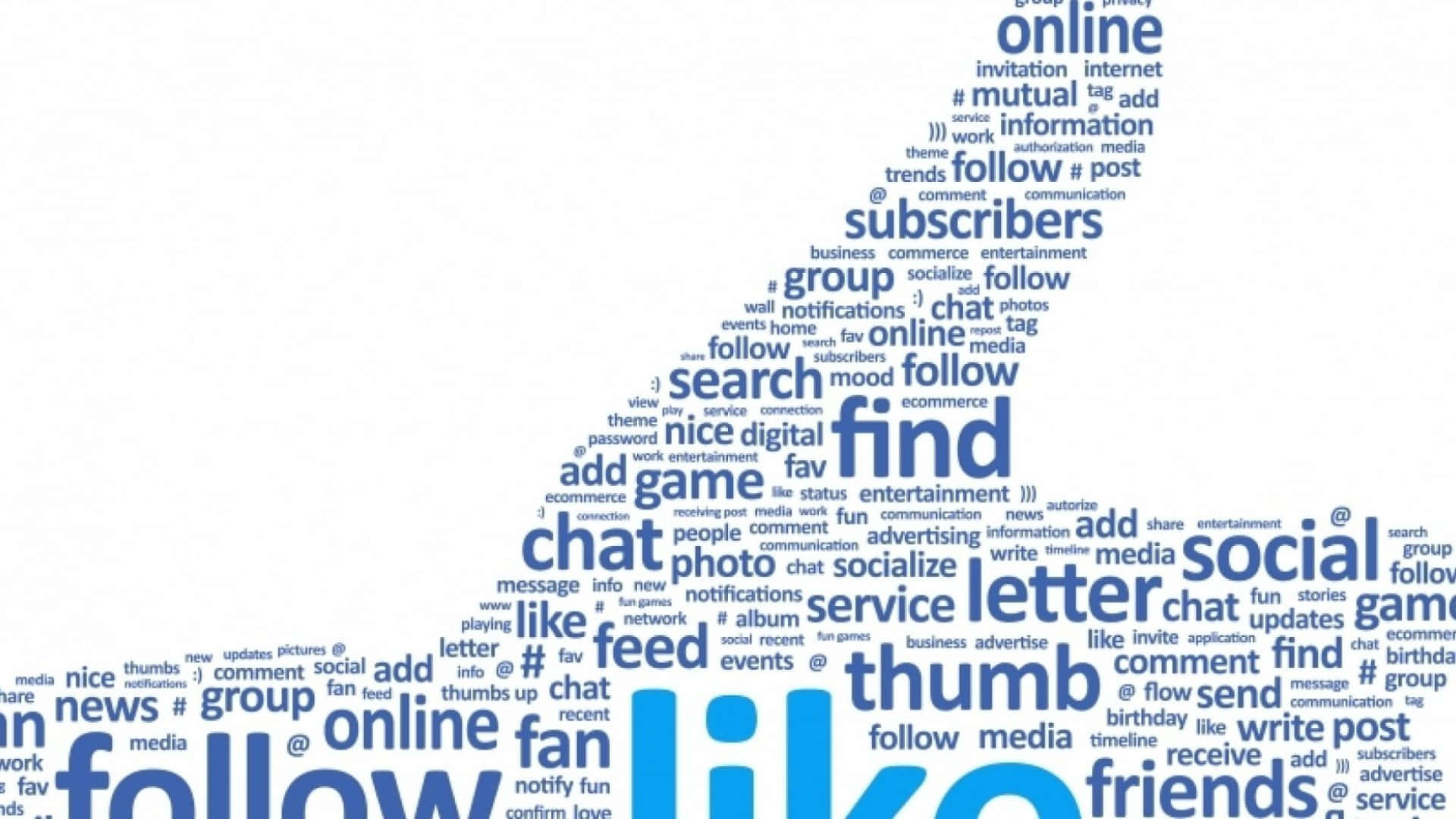 Social Media Word Cloud Background