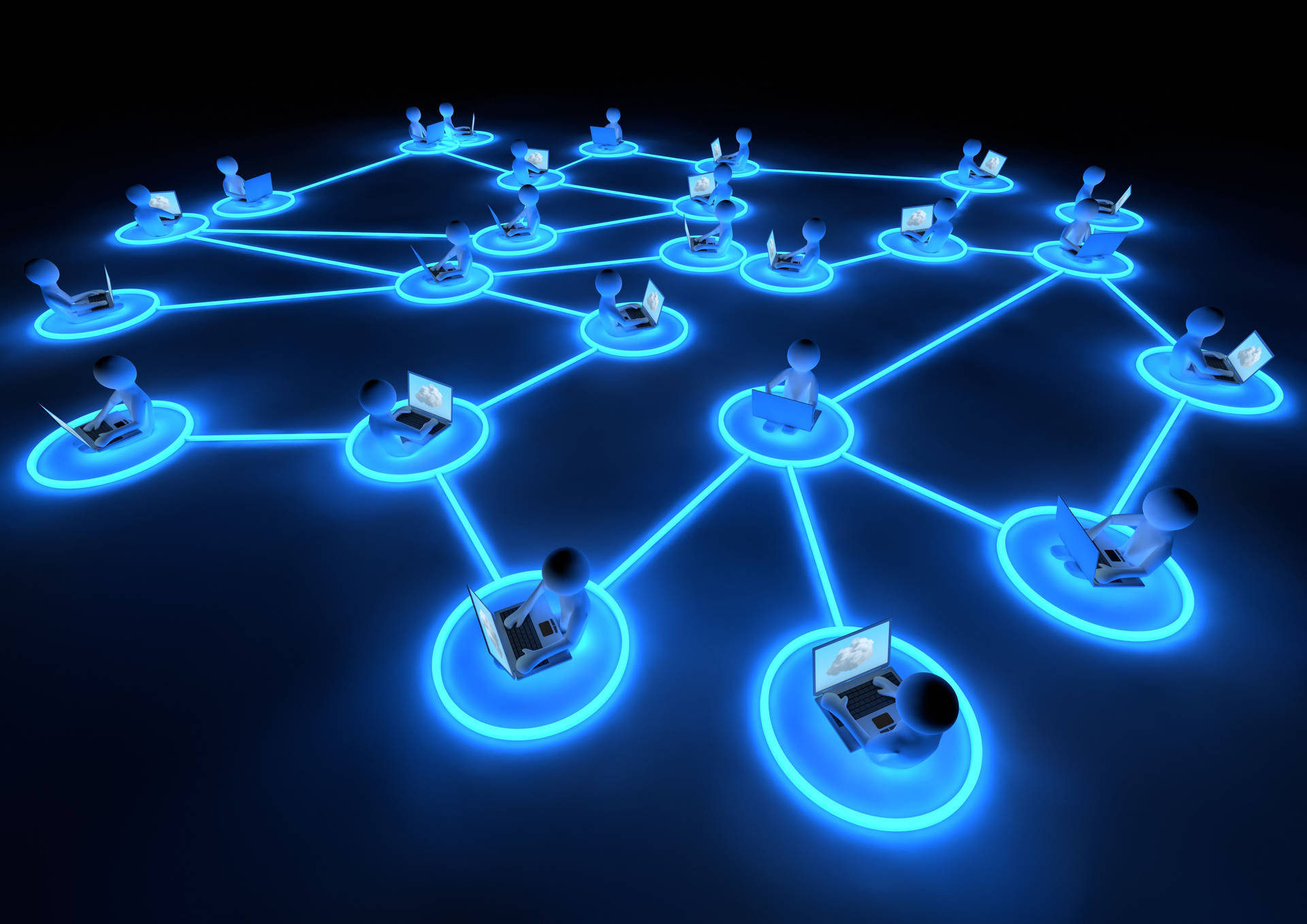 Social Network Computer Interrelation Background