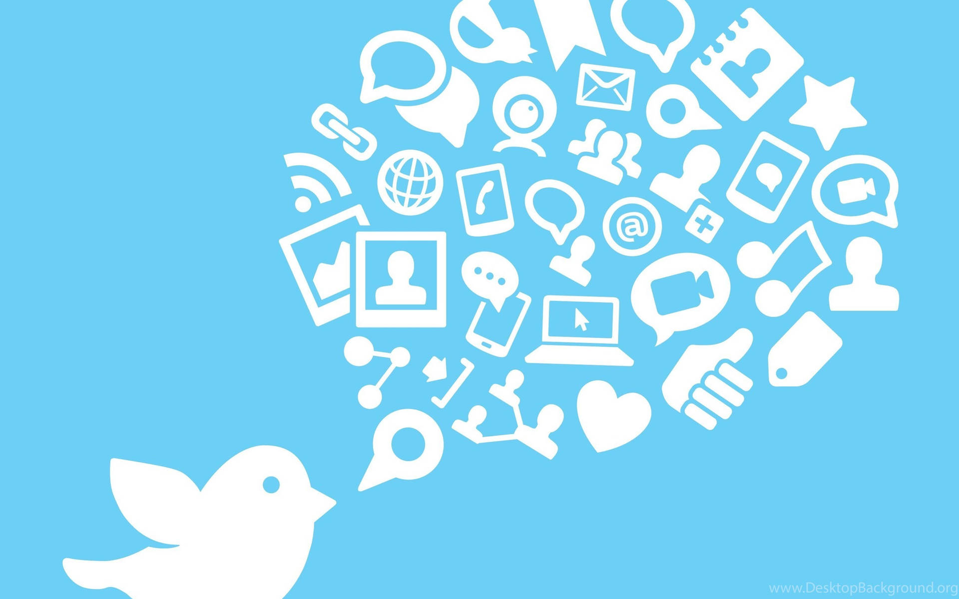 Social Network Twitter Tweeting Background