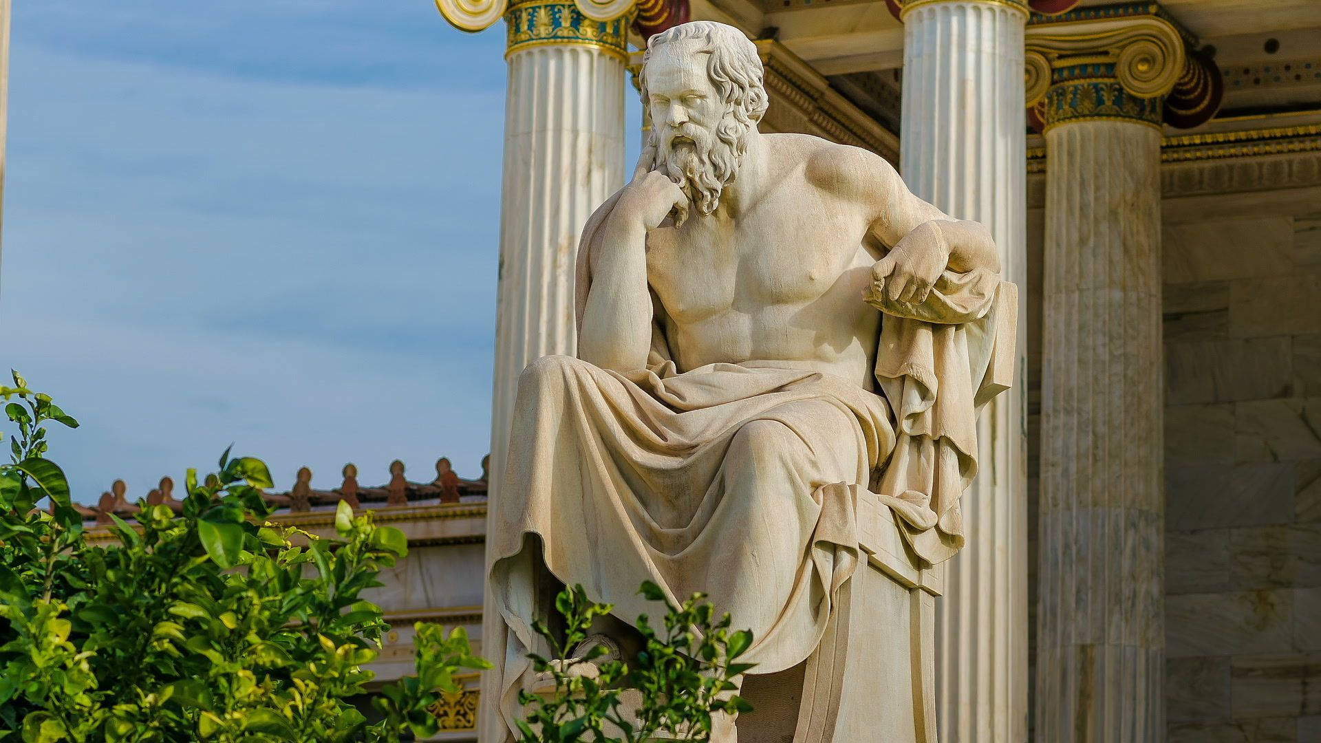 Socrates Greek Statue Background