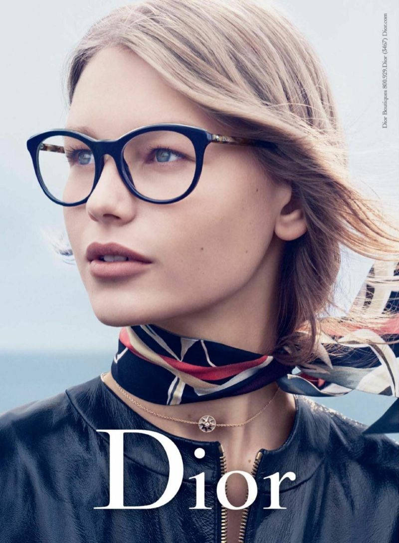 Sofia Mechetner In Christian Dior Eyewear Campaign Background